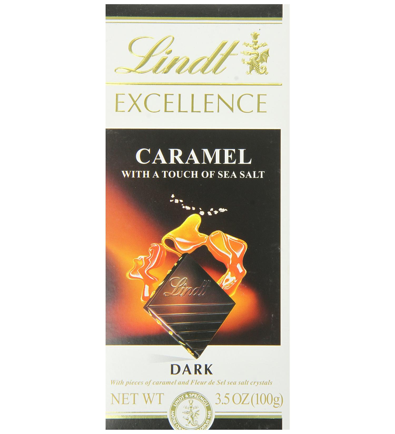 Lindt Excellence Caramel Sea Salt Chocolate Bar, 3.5 oz - Indulge in Rich Flavor - Buy Online on SooperMarket.com