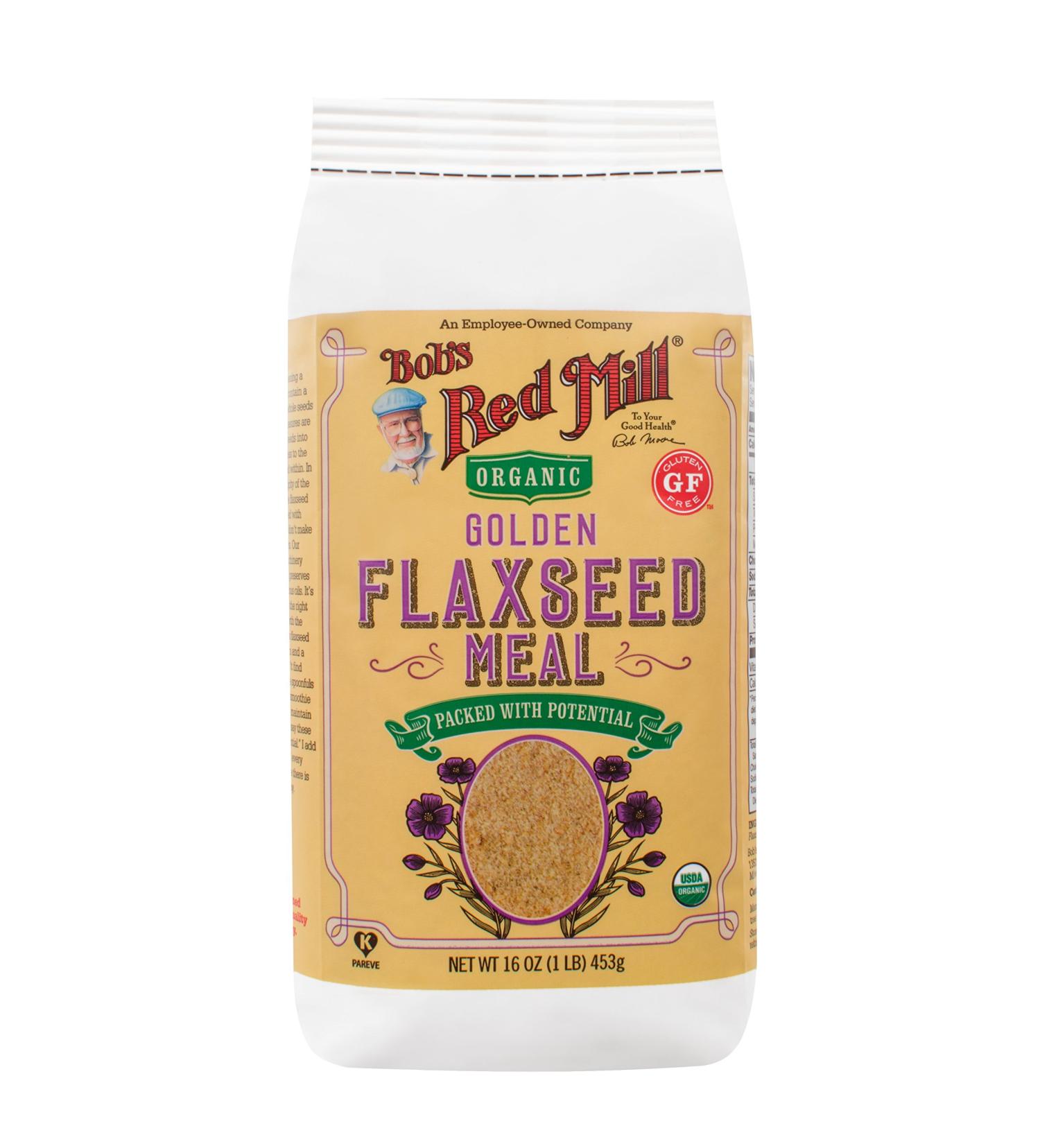 Bob's Red Mill Organic Golden Flaxseed Meal - Gluten-Free, Whole Ground, 16 Ounce - Buy Online on SooperMarket.com