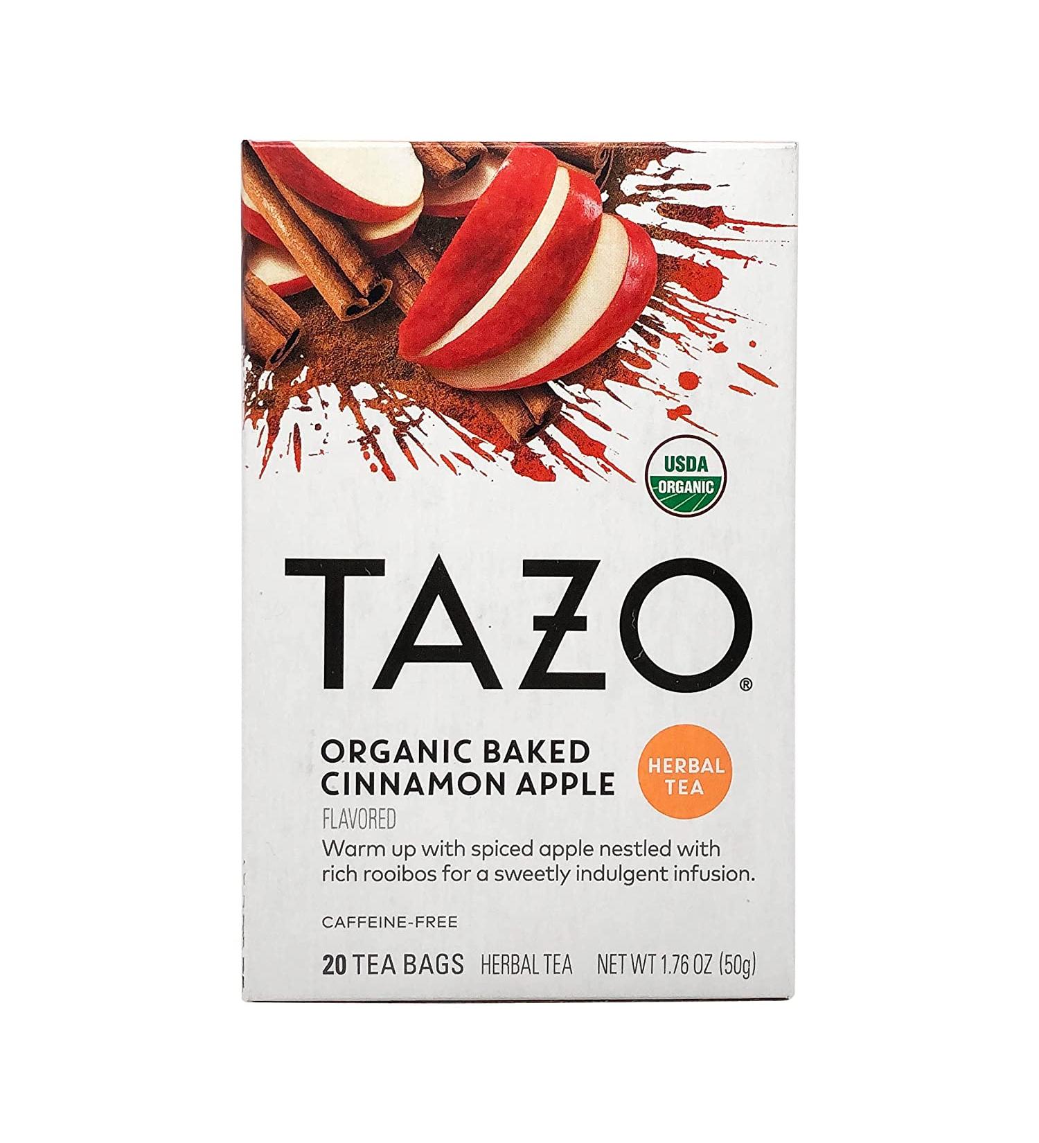 Tazo Organic Baked Cinnamon Apple Tea 20 ct - 1.76 Oz - Pack of 1 | Cinnamon Infused Tea Bags - Buy Online on SooperMarket.com