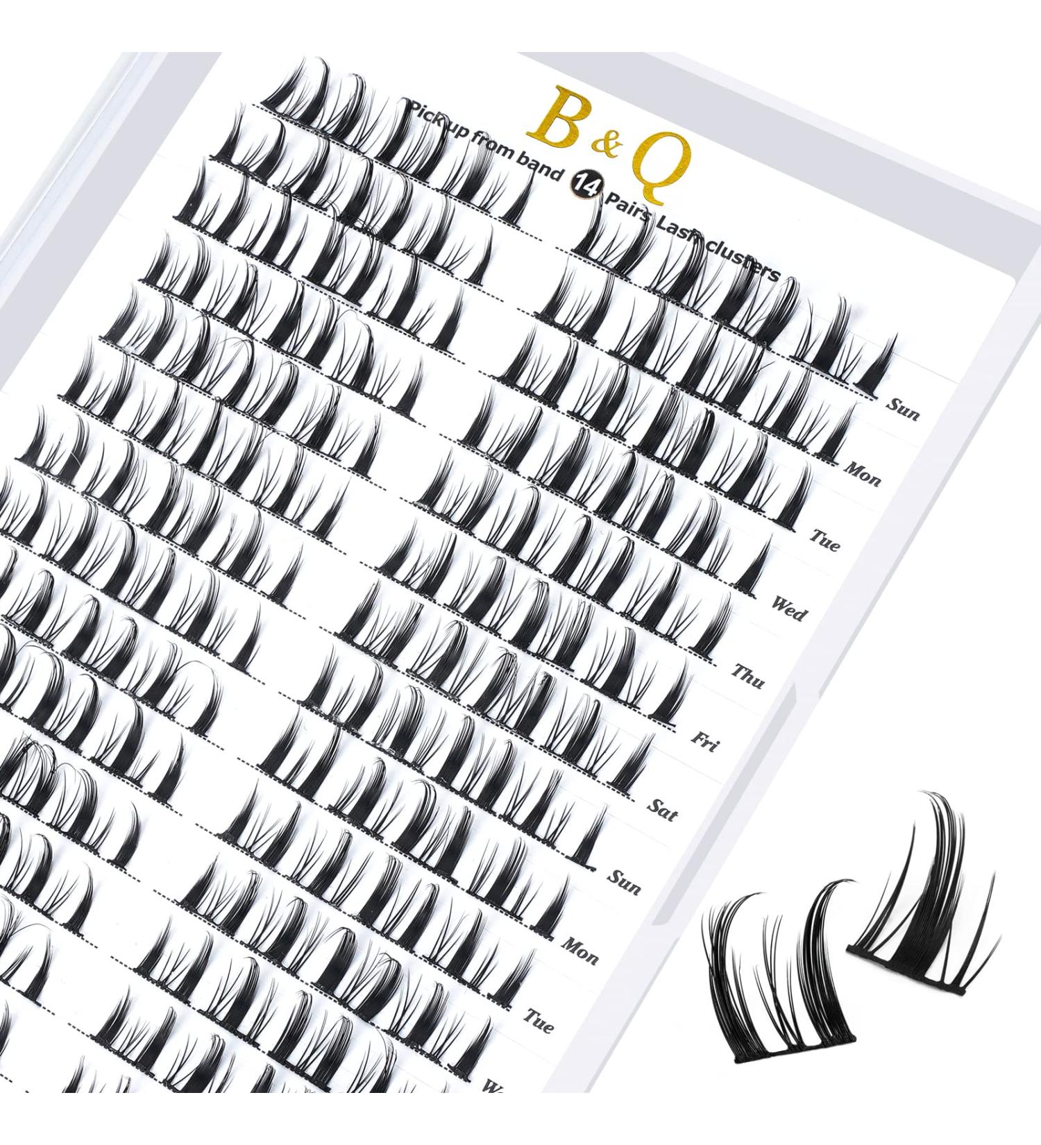 72 Cluster Lashes D Curl Natural DIY Eyelash Extensions Soft & Fluffy | UK-FD-B39-D-MIX - Buy Online on SooperMarket.com