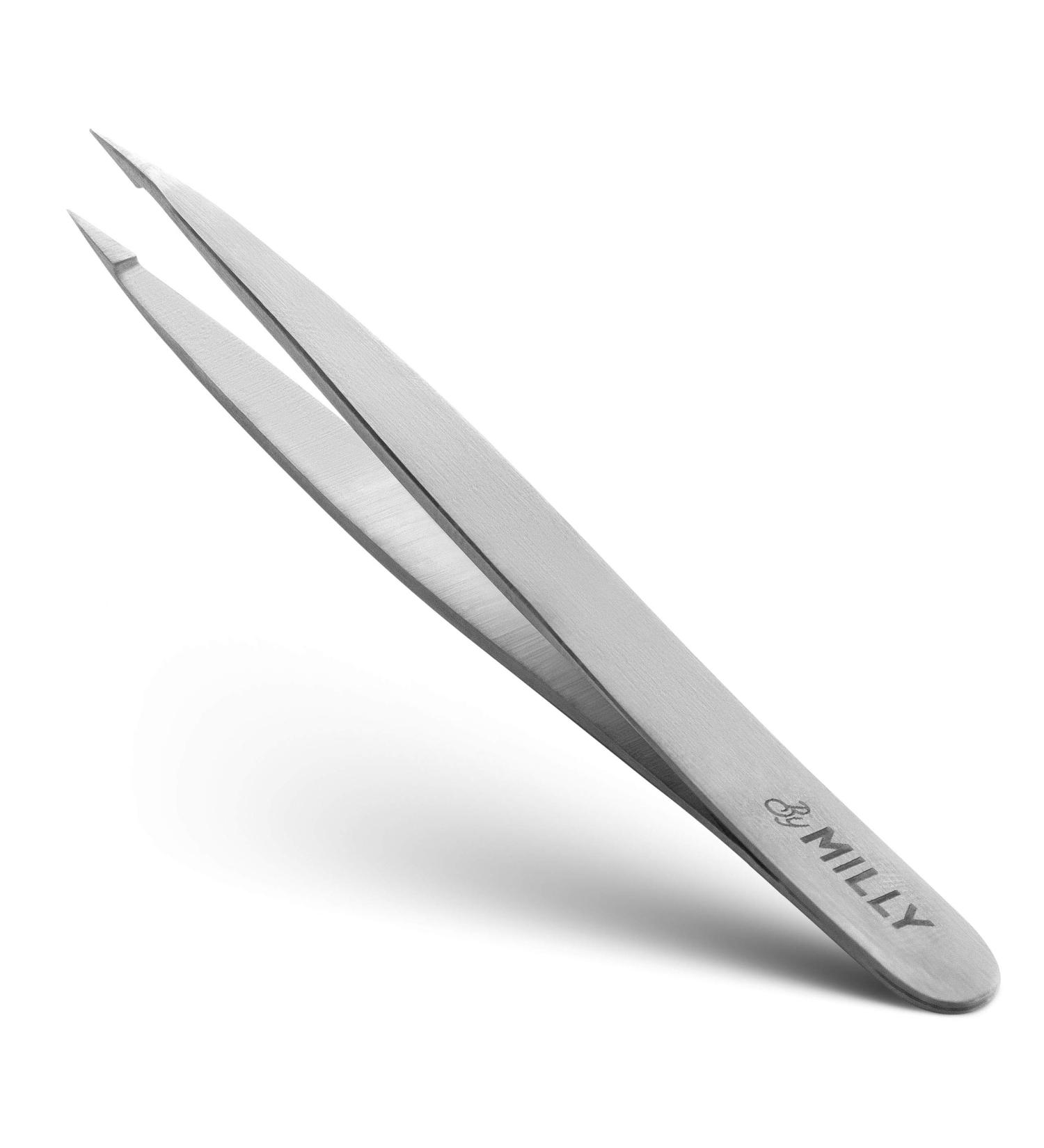 MILLY Pointed Tweezers - 100% German Steel for Ingrown Hair, Eyebrows, and Splinters - Hand-Filed Precision Tool for Facial Hair and Glass Removal - Buy Online on SooperMarket.com