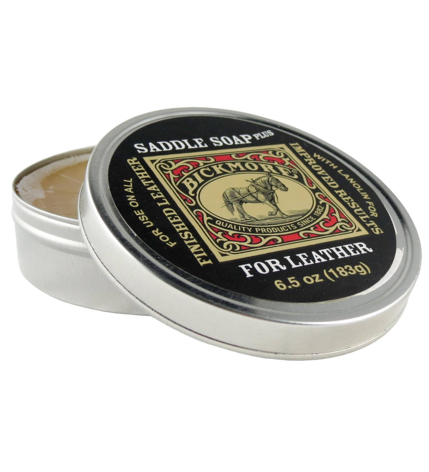 Bickmore Saddle Soap Plus - 6.5oz Leather Cleaner & Conditioner with Lanolin - Restore & Protect Your Leather - Buy Online on SooperMarket.com