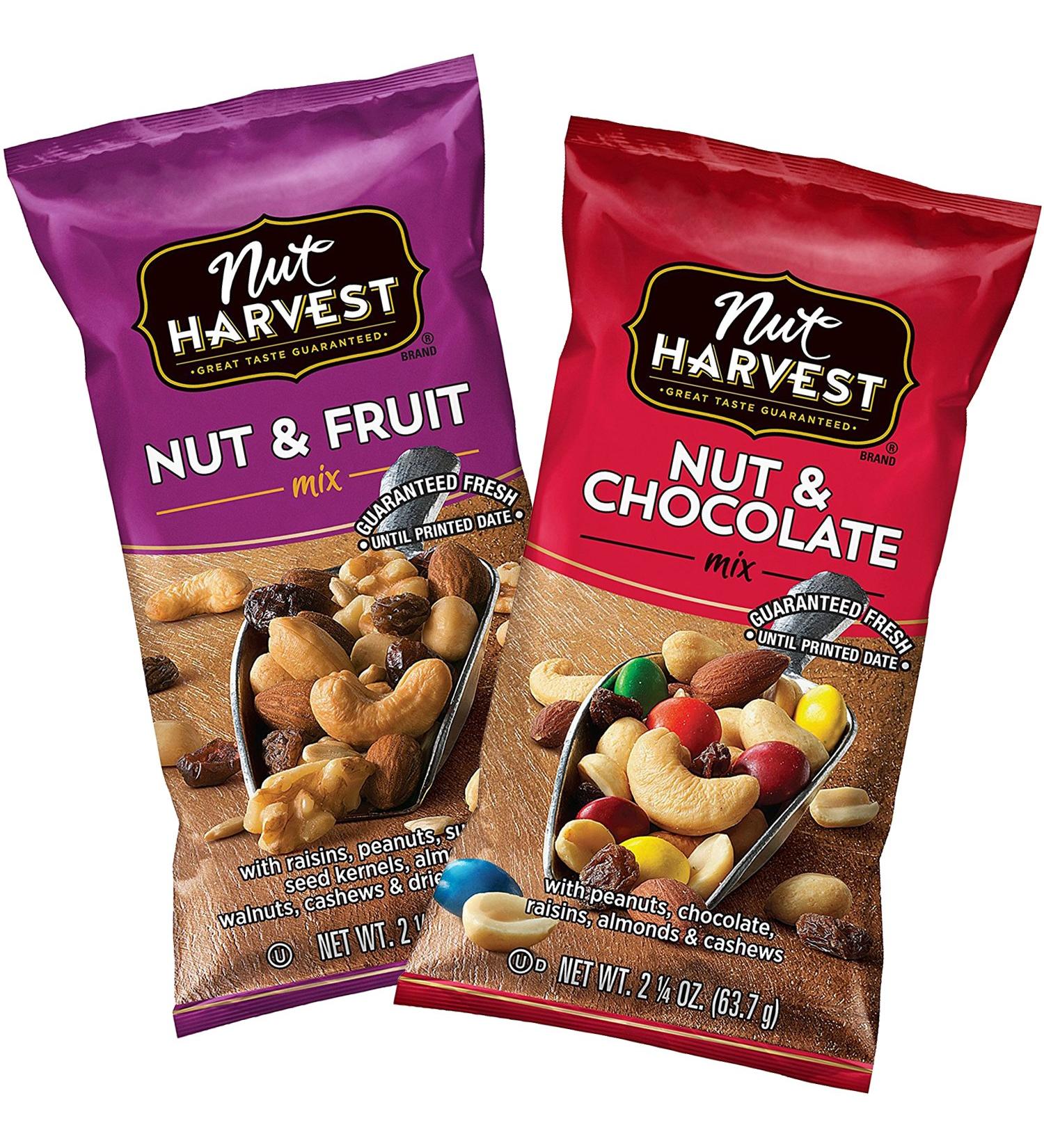 Nut Harvest Trail Mix Variety Pack - 2.25 oz (Pack of 16) - Delicious Assorted Nuts and Fruit Mix - Perfect Snack for On-The-Go - Buy Online on SooperMarket.com