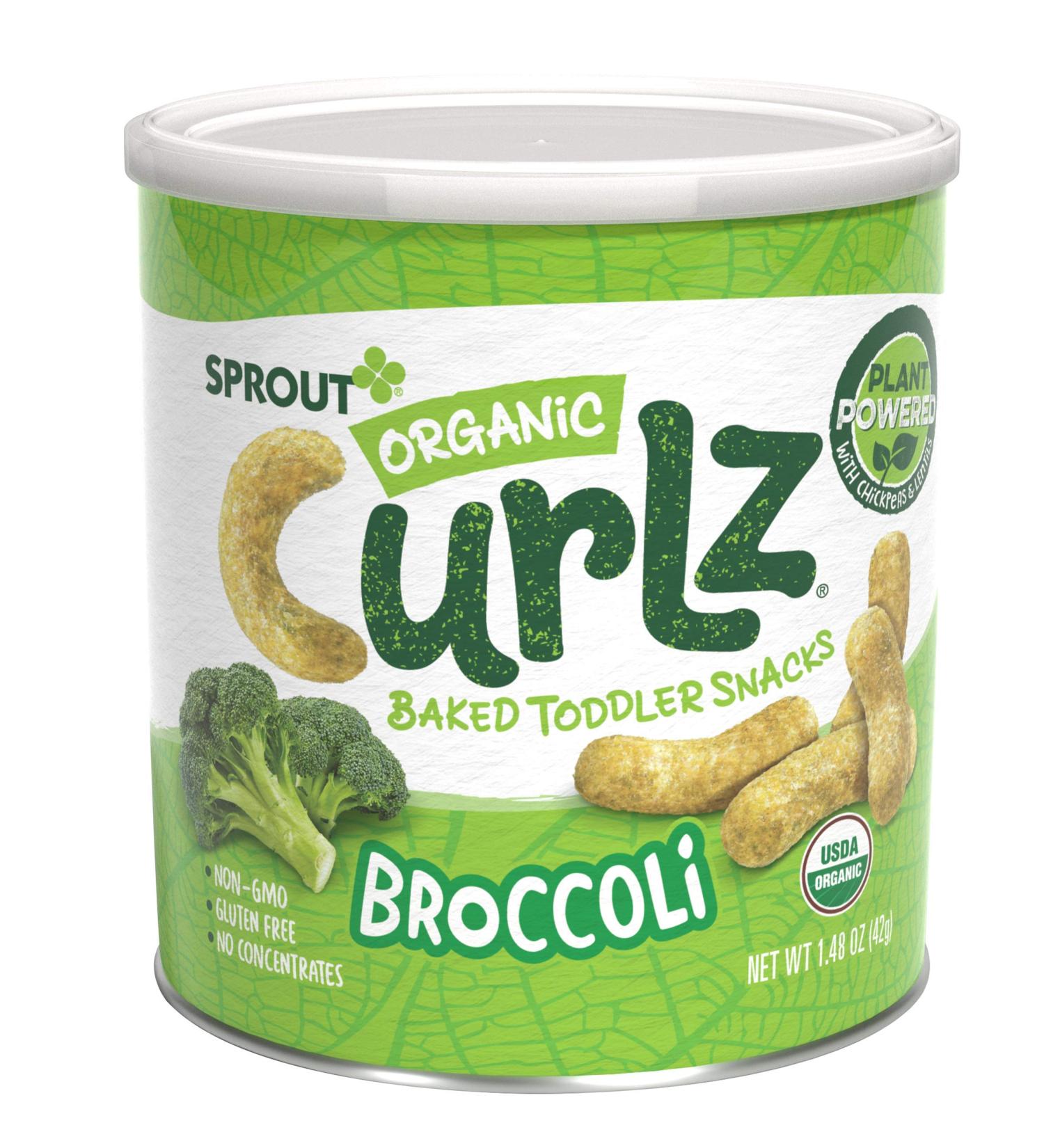 Sprout Organic Baby Food Stage 4 Toddler Snacks Broccoli Plant Power Curlz 1.48oz (Pack of 6) - Buy Online on SooperMarket.com