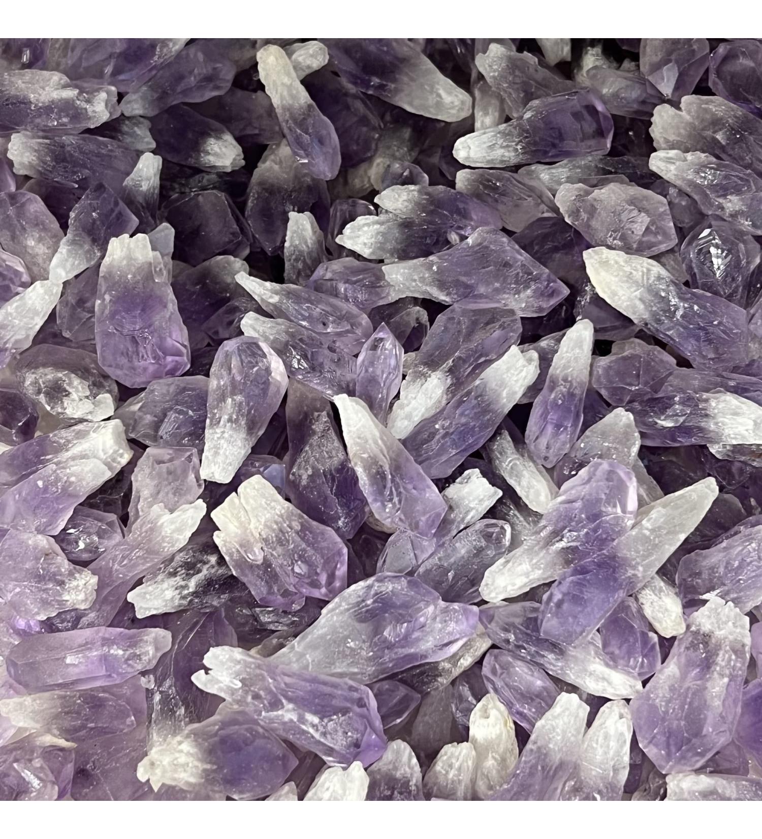 Crystal Natural Amethyst Cluster Rough Gravel Rock Crystal Raw Gemstone Decoration HOMEZHOU (Size : 100G) - Buy Online on SooperMarket.com