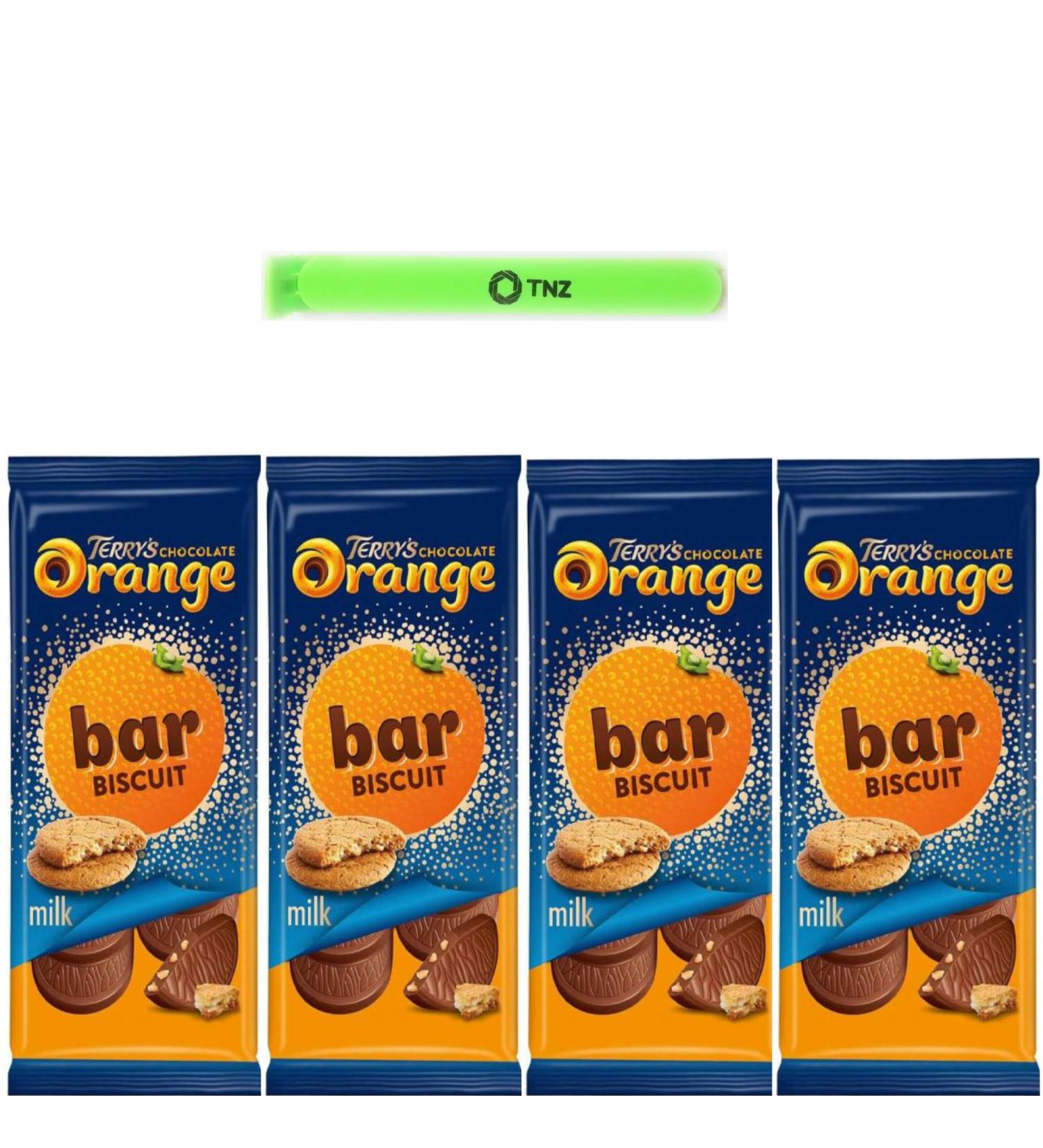Terry s Chocolate Orange Crunchy Biscuit Bar 90g x 4 Includes 1 Sealing Bag Clip - Buy Online on SooperMarket.com