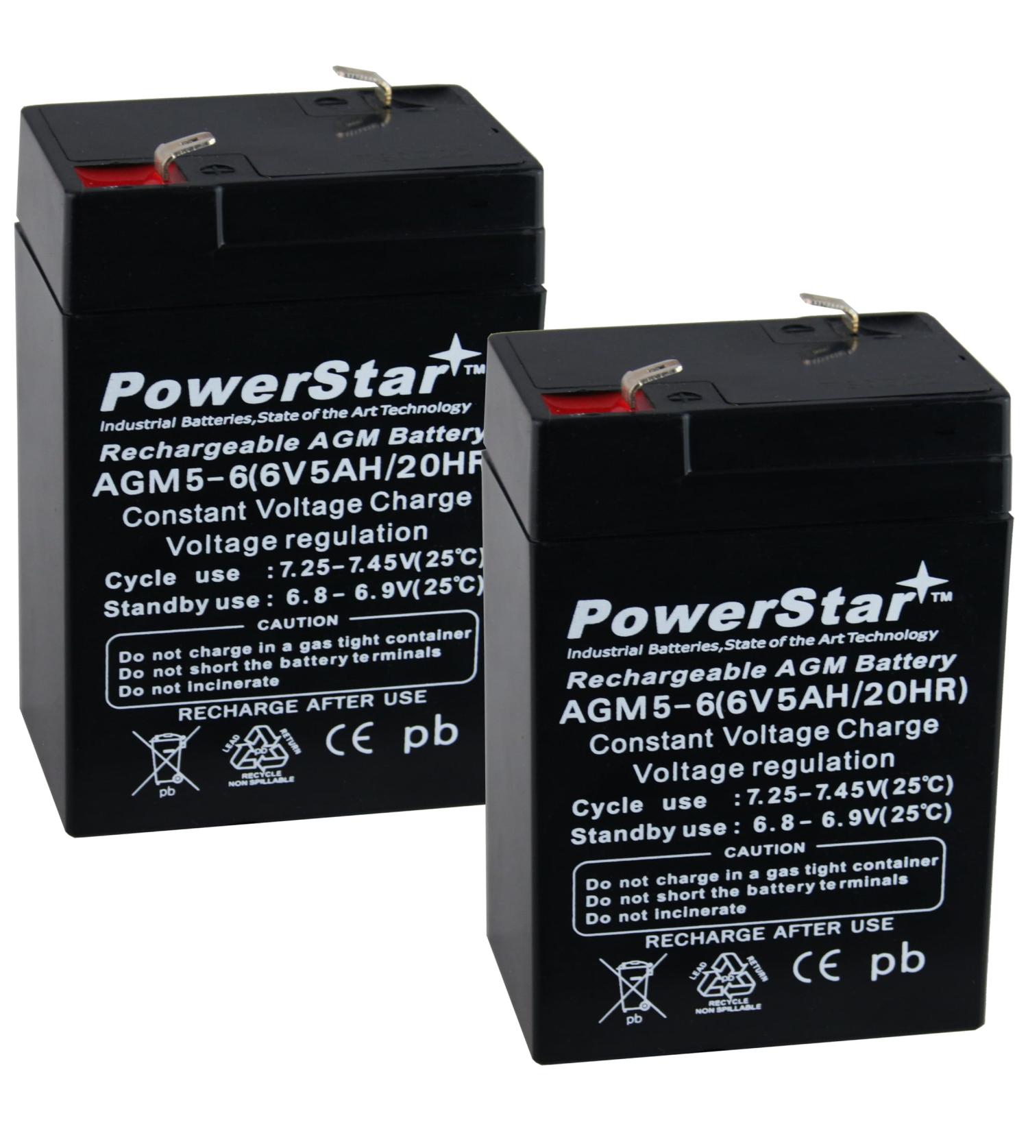 Buy PowerStar 6V 4.5AH SLA Battery - 2 Year Warranty Replaces elb06042 es4-6 ps-640 gp640-2PK - International Shipping Available - Buy Online on SooperMarket.com