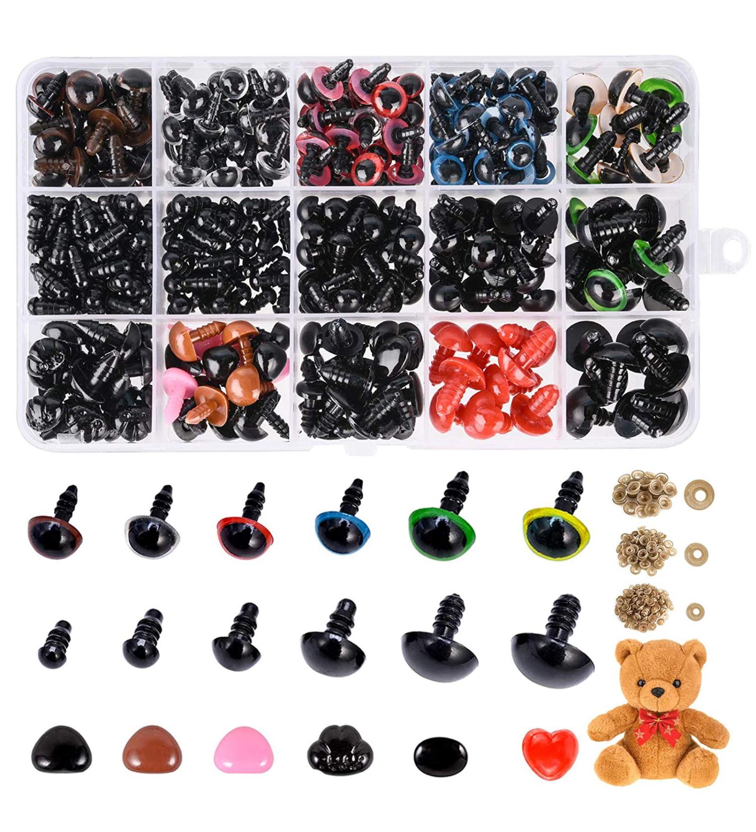 792PCS Colorful Safety Eyes and Noses for Amigurumi Crafts - Multicolored Assortment - Buy Online on SooperMarket.com