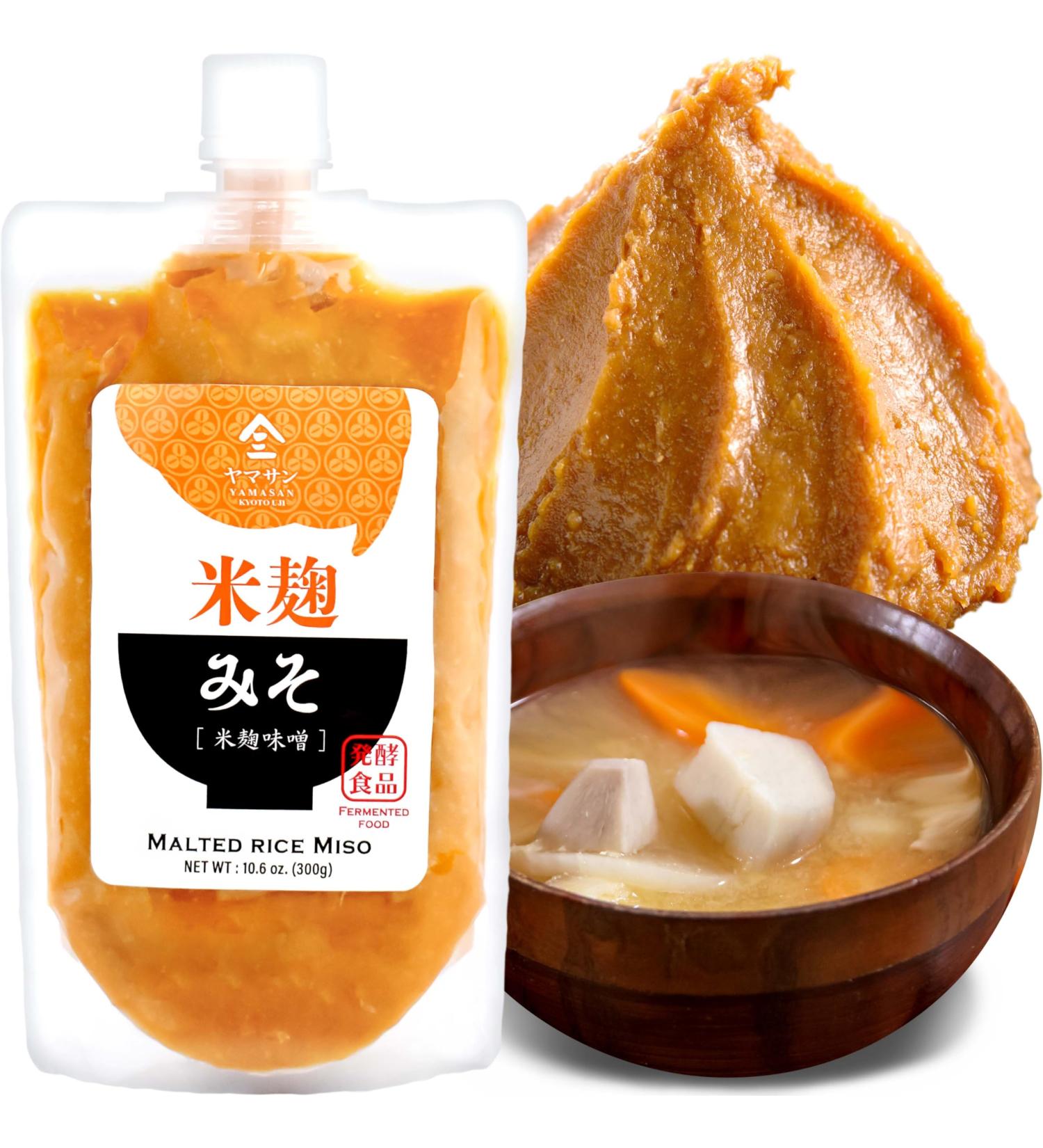 Buy Yamasan Kyoto Uji Miso Paste - Authentic Japanese Soybean Paste for Miso Soup Soups & Stews (300g) - No Additives International Shipping Available - Buy Online on SooperMarket.com