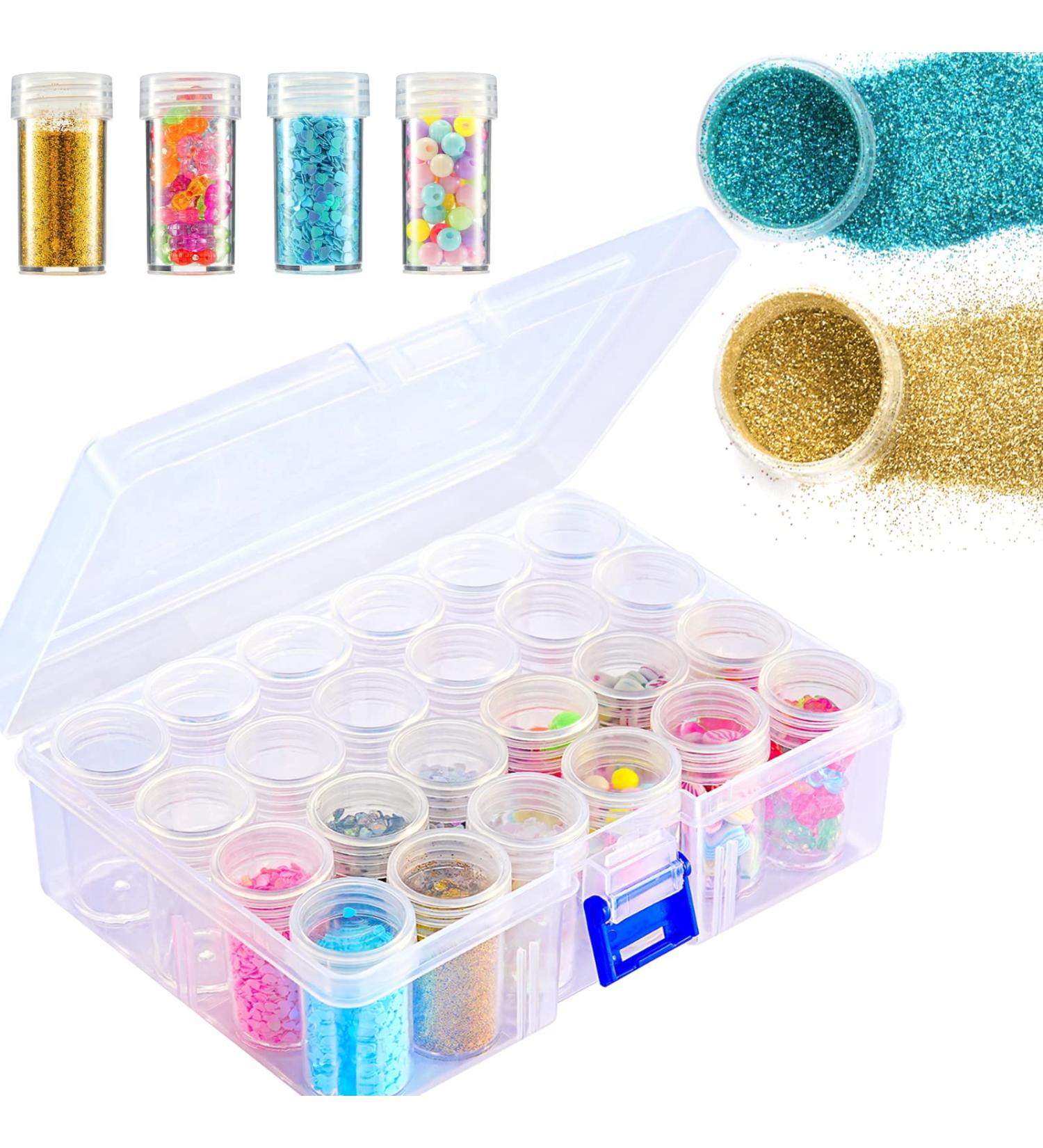JUSTDOLIFE Embroidery Diamond Storage Box - 30 Small Beads Containers for Diamond Painting, Jewelry, Art & Craft - Buy Online on SooperMarket.com