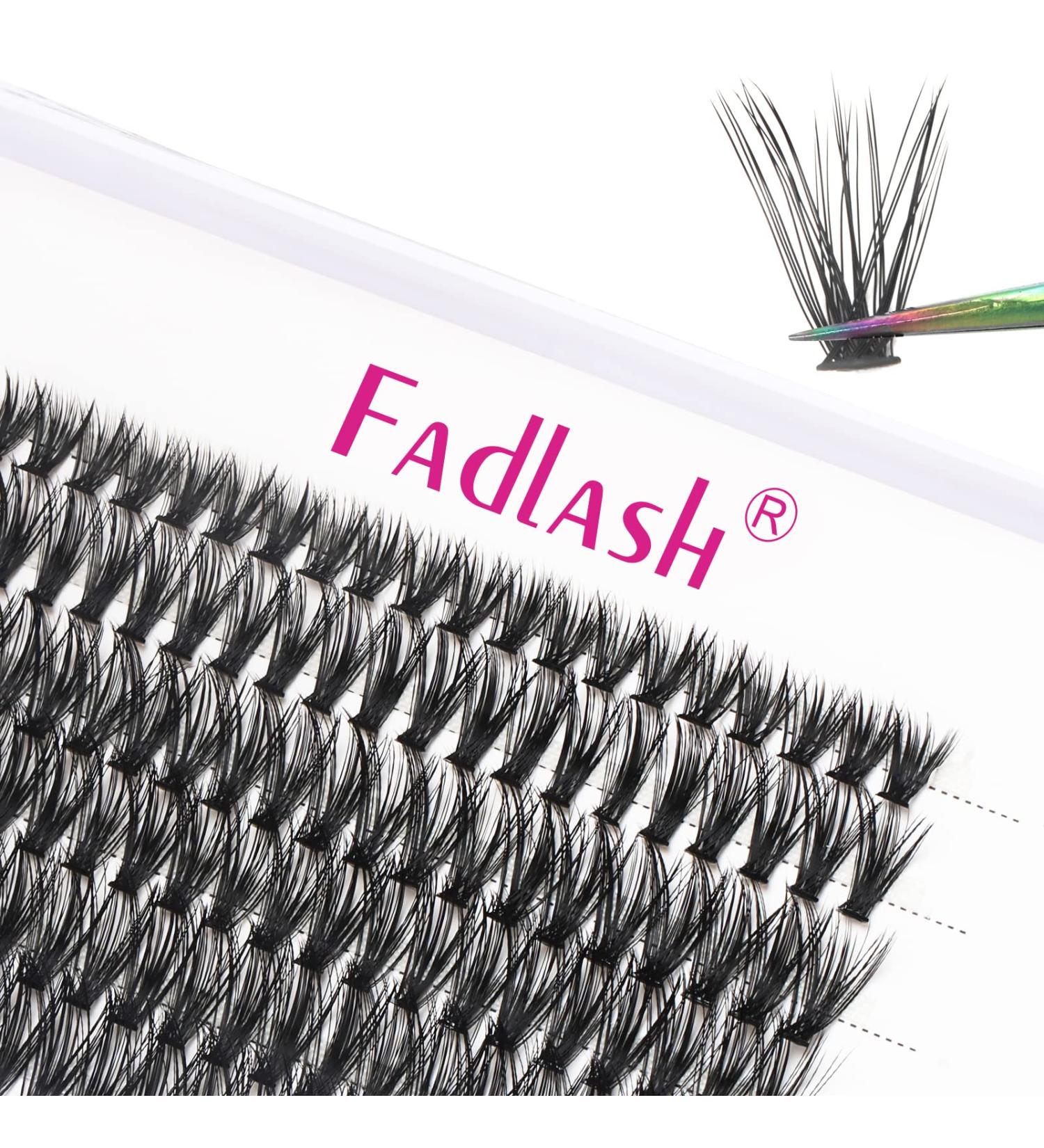 Fadlash Cluster Eyelashes Extension 40 Root 0.07mm D Curl 14mm | DIY Individual Lashes | Self-Application Extensions - Buy Online on SooperMarket.com