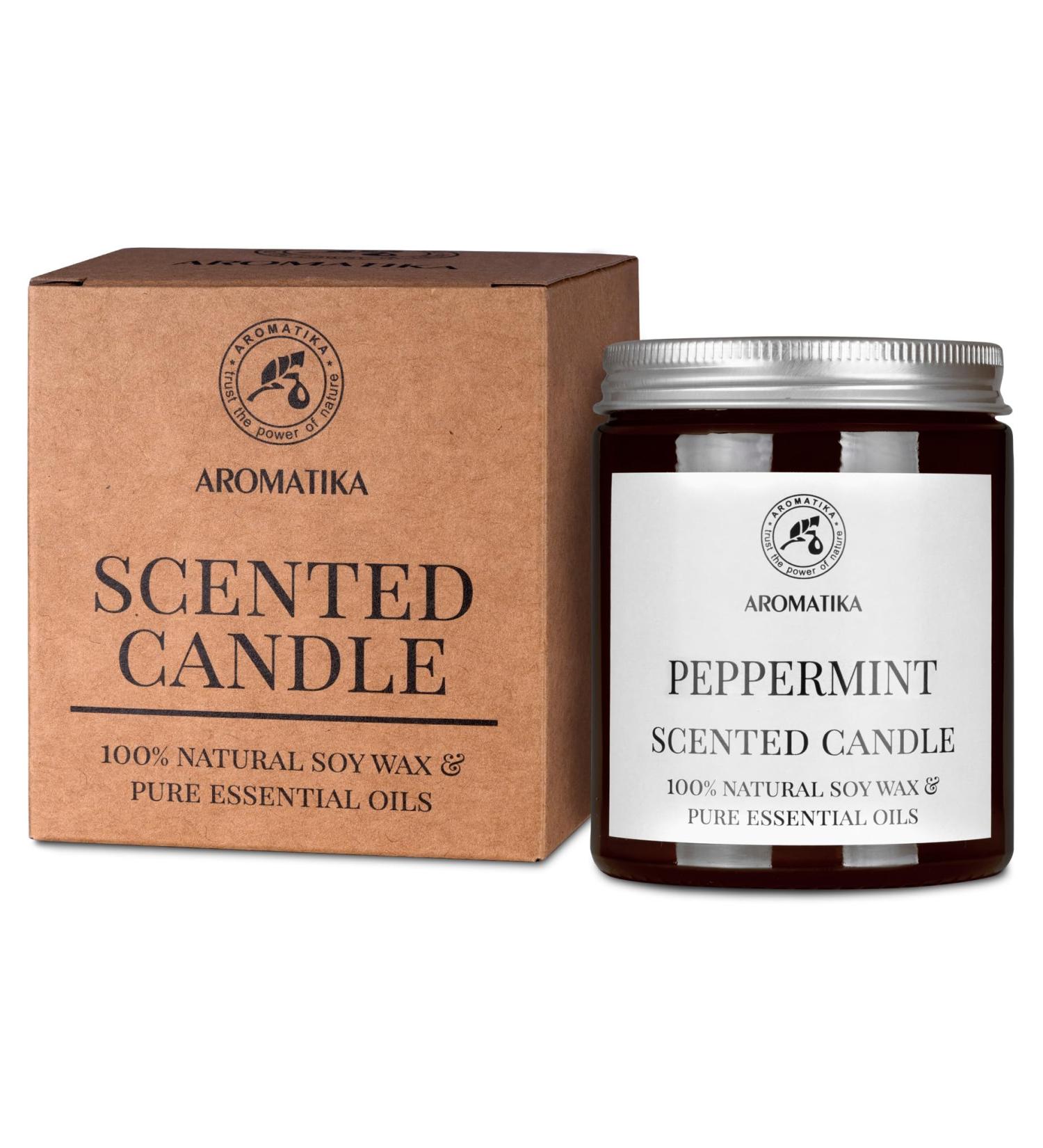 Peppermint Fragrance Candle 150g | 100% Essential Oil | Soy Wax Aromatherapy | Perfect Gift for Mother's Day & Birthdays - Buy Online on SooperMarket.com