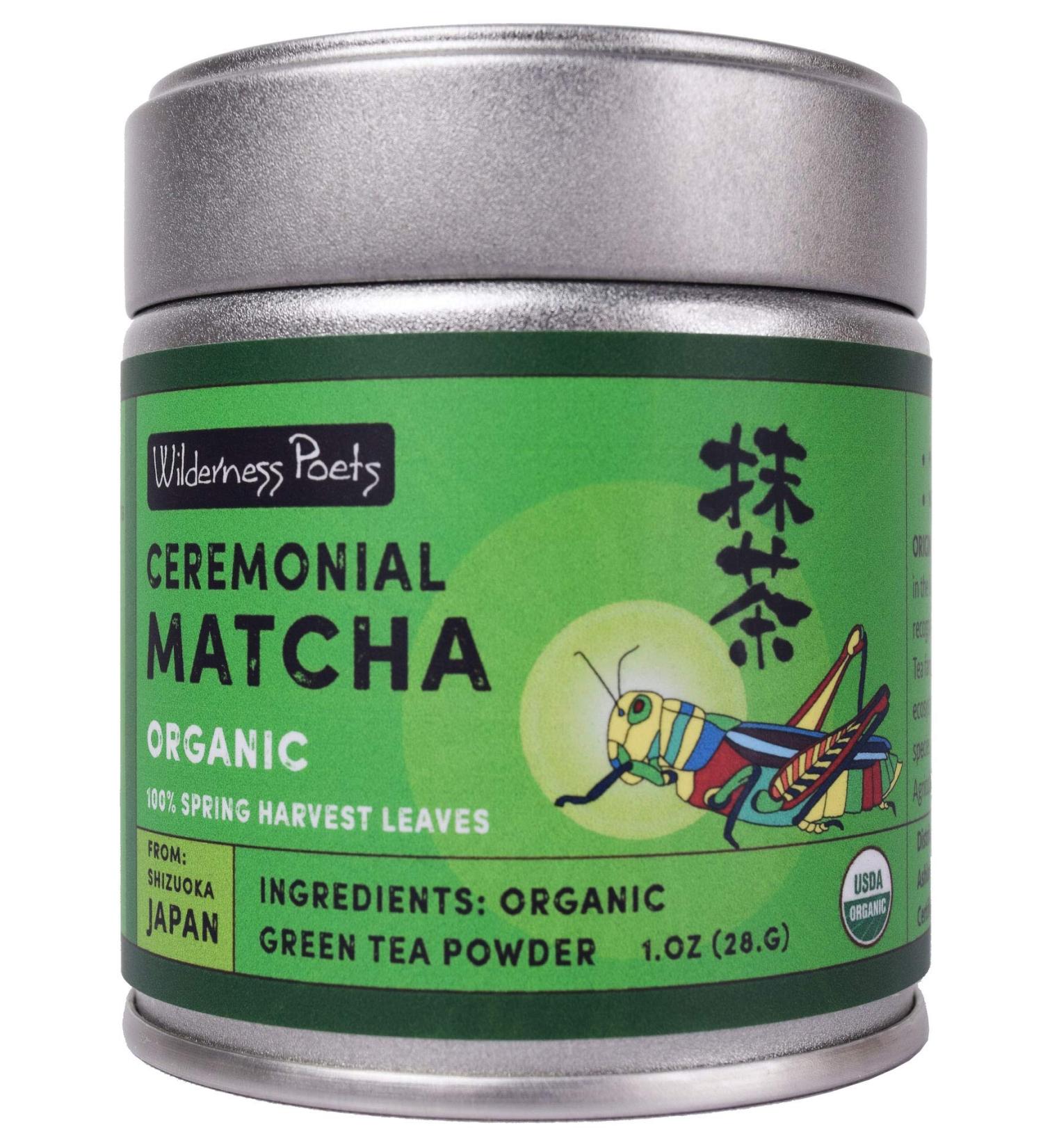Wilderness Poets Organic Ceremonial Matcha - Premium 1 oz (22g) | High Antioxidants & Authentic Flavor - Buy Online on SooperMarket.com