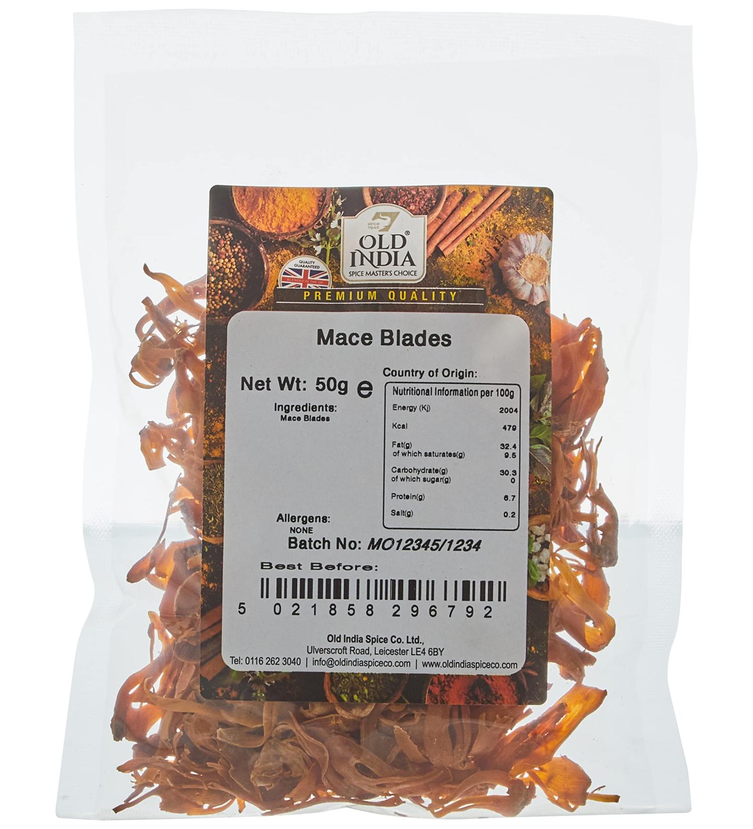 Old India Mace Blades 50g - Premium Quality Spice Blend - Buy Online on SooperMarket.com