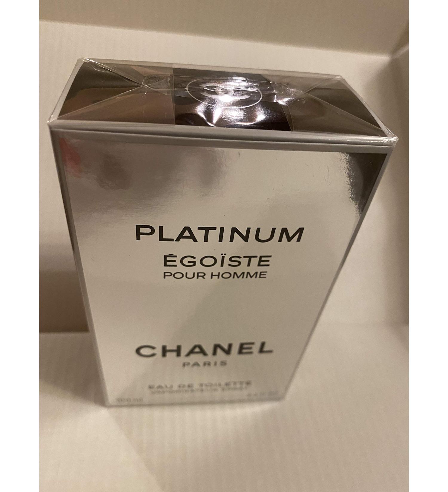 CHANEL Egoiste Platinum EDT Spray 3.4 Oz Rosemary Lavender 3.4 Fl Oz (Pack of 1)