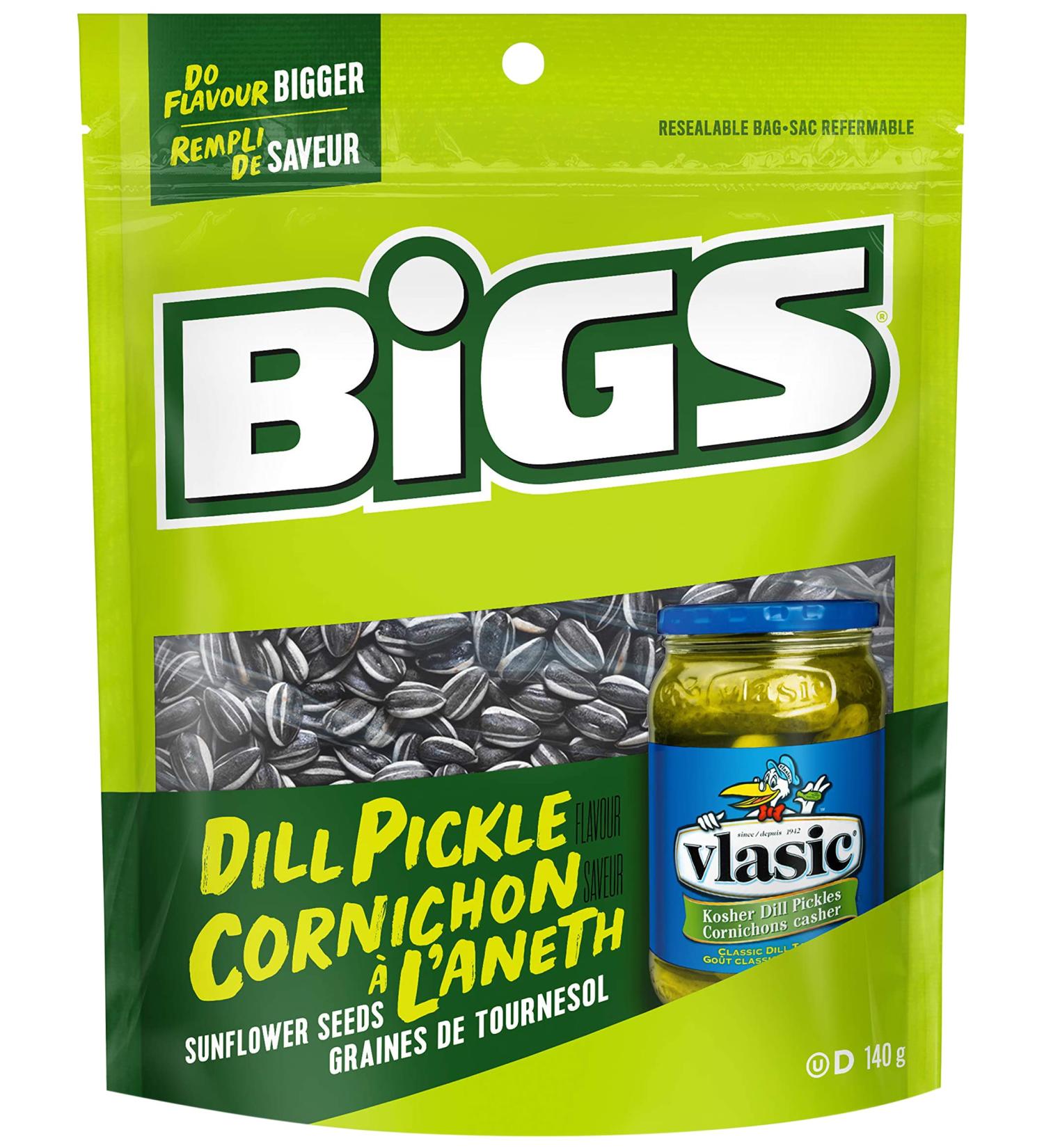 Bigs Sunflower Seeds Dill Pickle Flavour - 24x140g Bags 24 Count 140g (Pack of 24) Dill Pickle - Buy Online on SooperMarket.com