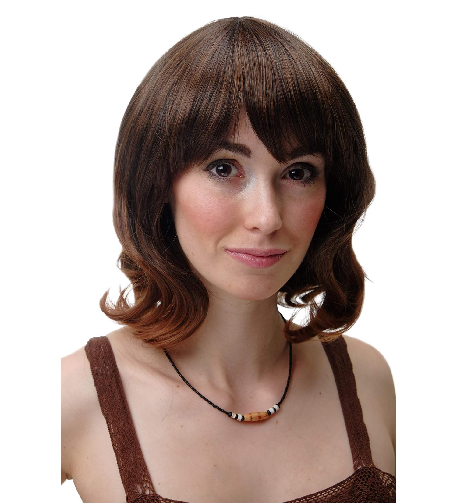 Buy WIG ME UP 2384-2T30 Short Wavy Ladies Wig - Dark Brown with Reddish Brown Tips - International Shipping Available - Buy Online on SooperMarket.com