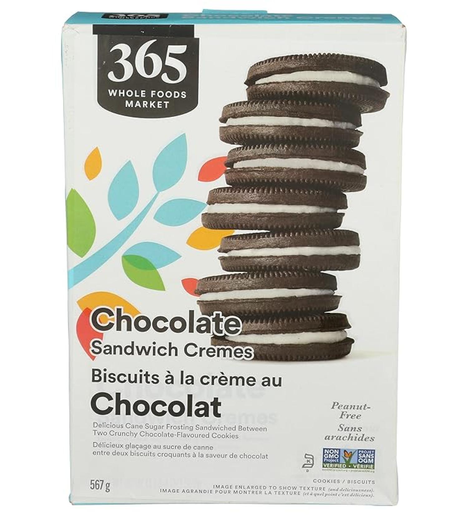365 by Whole Foods Market Chocolate Sandwich Creme Cookies 20 Ounce - Chocolate - Buy Online on SooperMarket.com