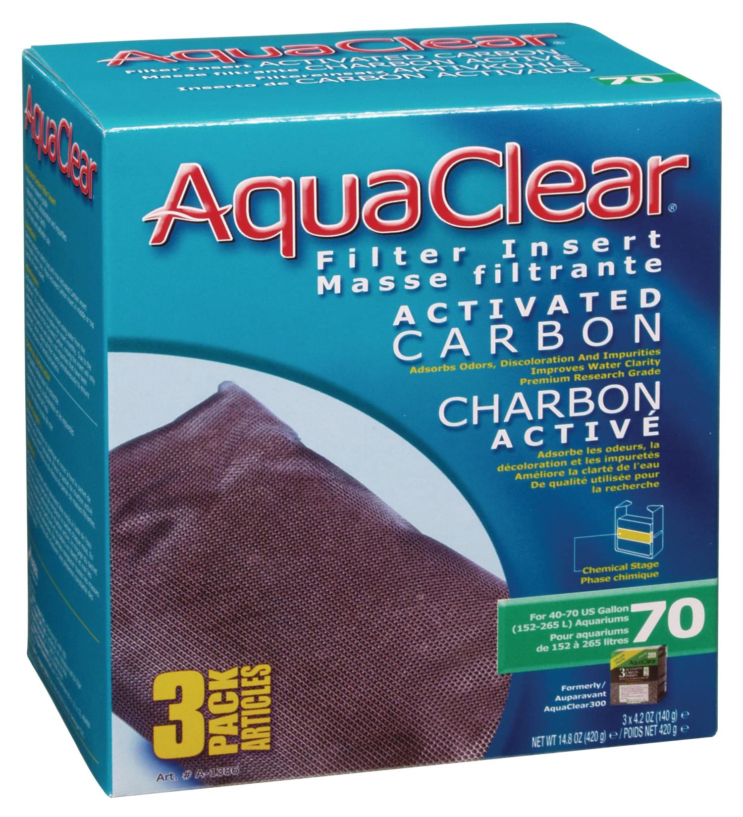 AquaClear 70 Power Filter Replacement Media - Activated Carbon 3 Pack - Buy Online on SooperMarket.com