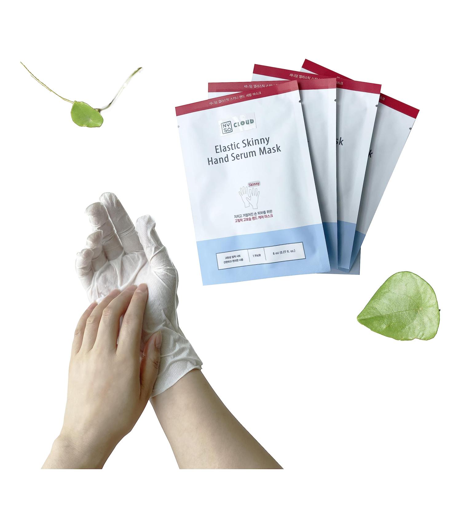 NYS CLOUD Elastic Skinny Hand Mask - 10 Pairs of Serum-Infused Moisturizing Hand Gloves - Buy Online on SooperMarket.com