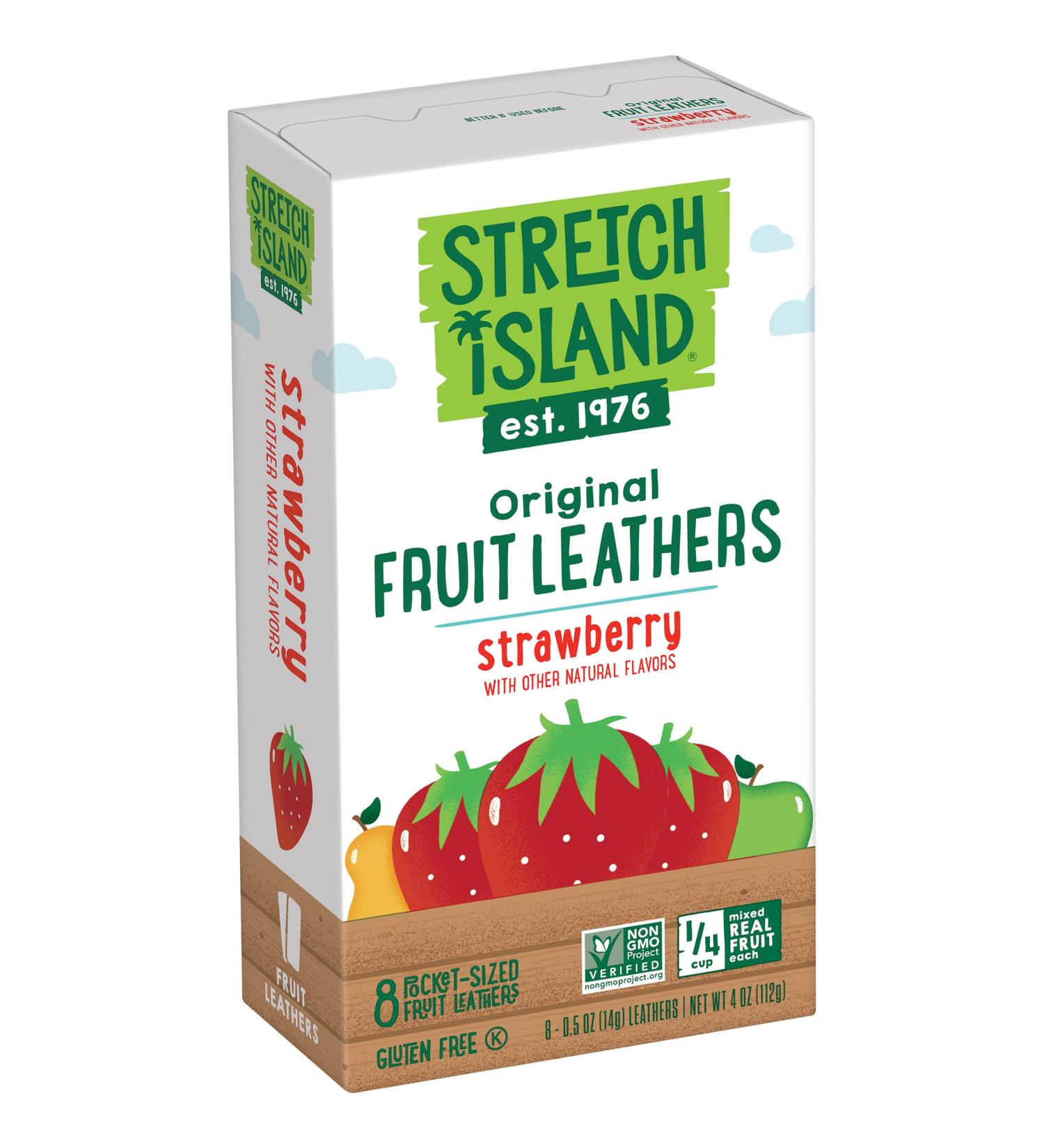 Stretch Island Strawberry Fruit Leather Snacks â€“ Vegan, Gluten-Free, No Added Sugar | 8 Count Pack - Buy Online on SooperMarket.com