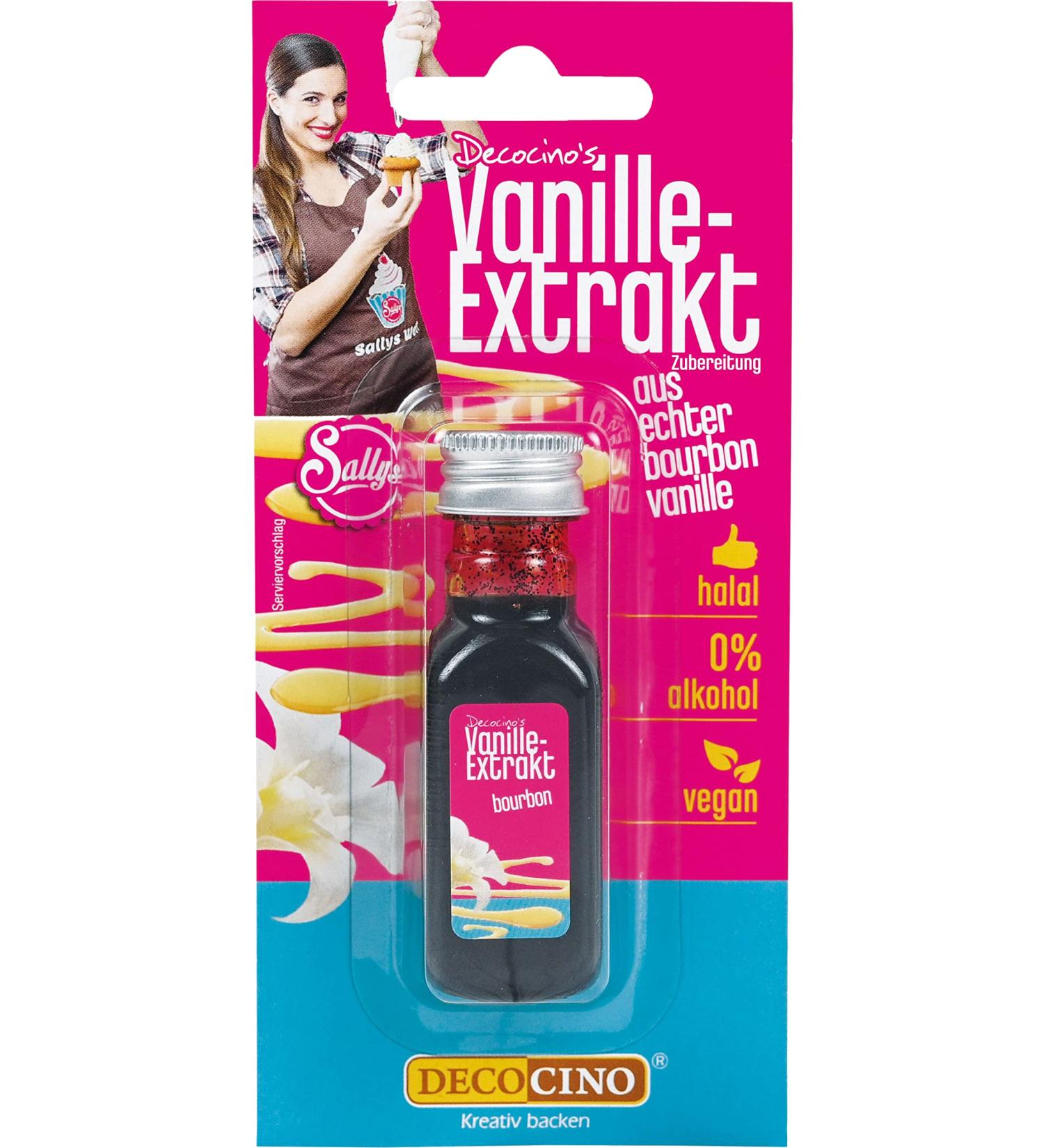 Decocino Vanilla Extract 20ml - Alcohol-Free Madagascar Bourbon Natural Flavor for Cakes Tarts & Drinks - Vegan Friendly - Buy Online on SooperMarket.com