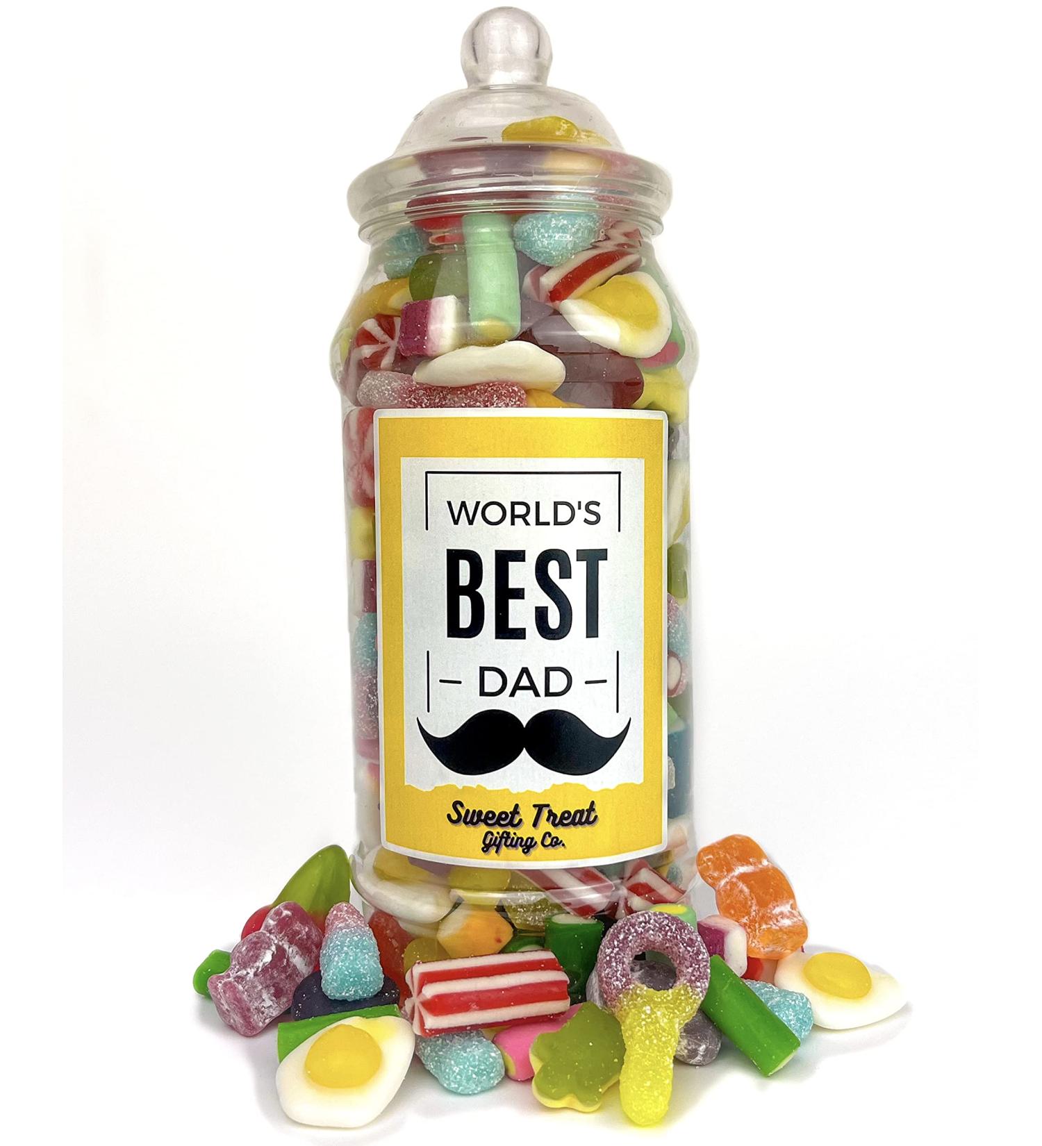World's Best Dad Sweet Jar Fathers Day Sweets Birthday & Christmas Pick n Mix 670g - Buy Online on SooperMarket.com