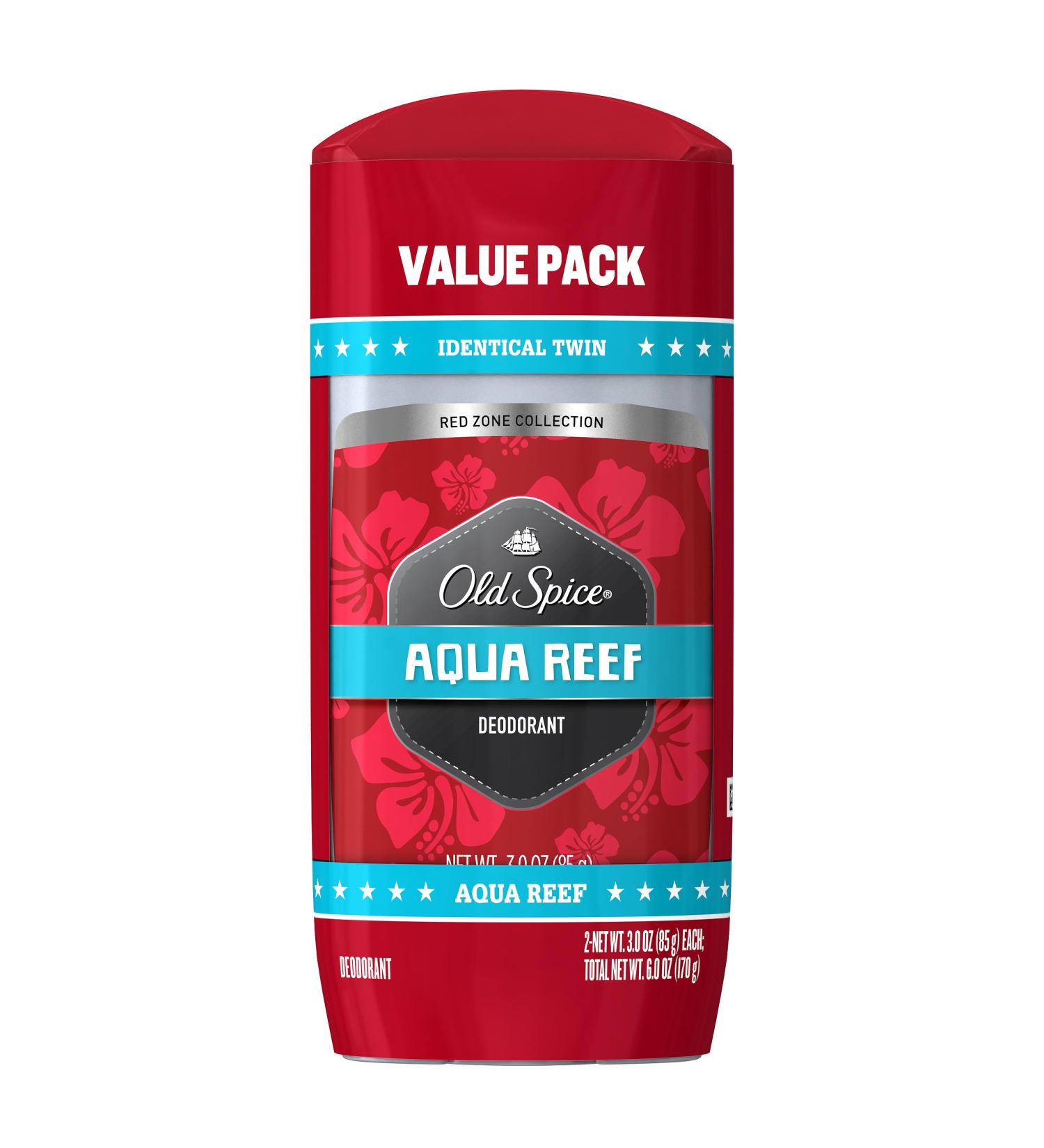 Old Spice Red Zone Deodorant Aqua Reef - 2 Pack - Buy Online on SooperMarket.com