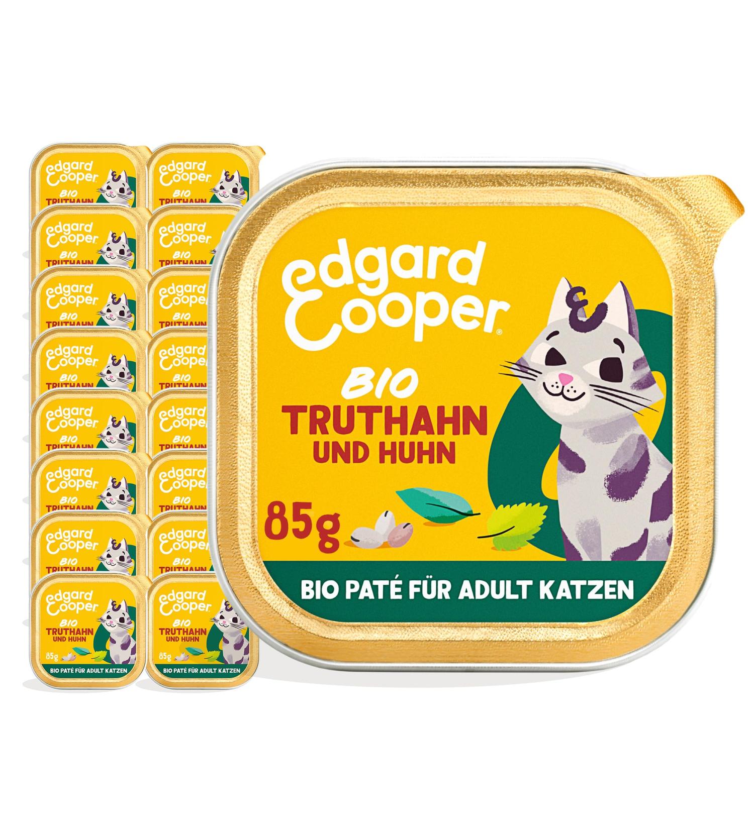 Edgard & Cooper Organic Grain-Free Wet Cat Food - Turkey & Chicken 85g x 16 Packs - Balanced Adult Nutrition - Buy Online on SooperMarket.com