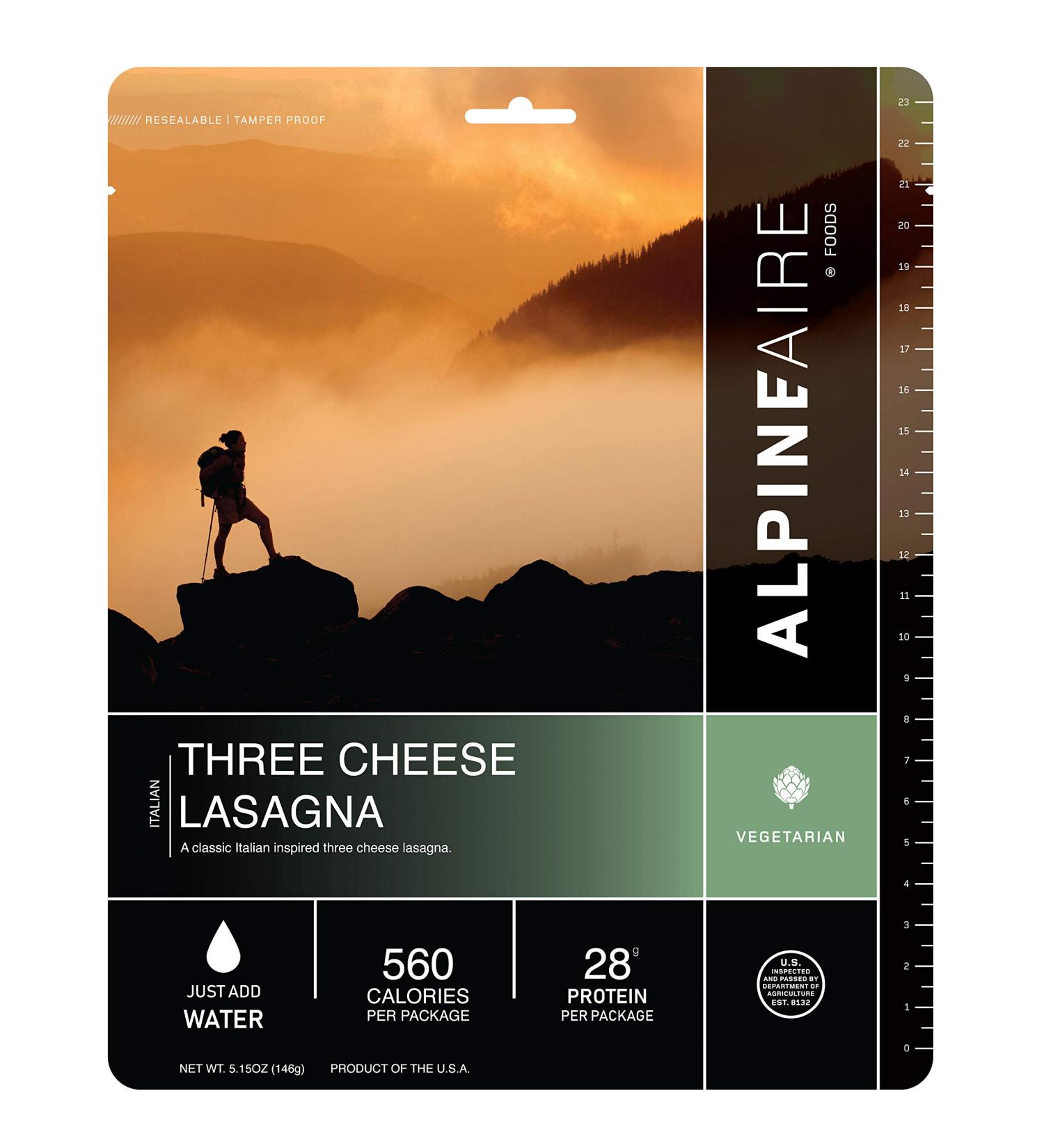 AlpineAire Three Cheese Lasagna - Gourmet Camping Meal - One Size - Buy Online on SooperMarket.com