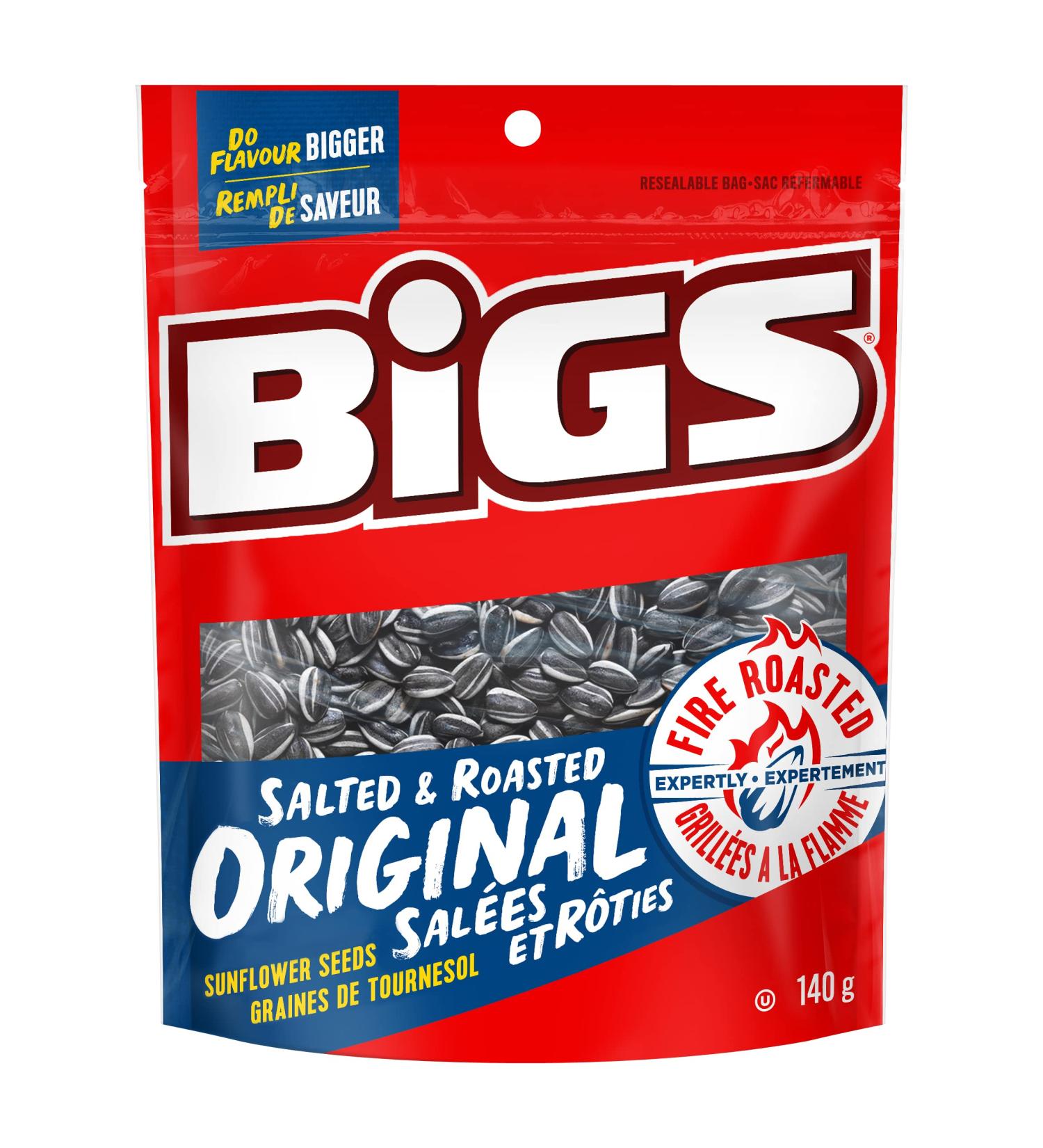 Bigs Sunflower Seeds Original Flavour - 8x140g Bags 8 Count - Buy Online on SooperMarket.com