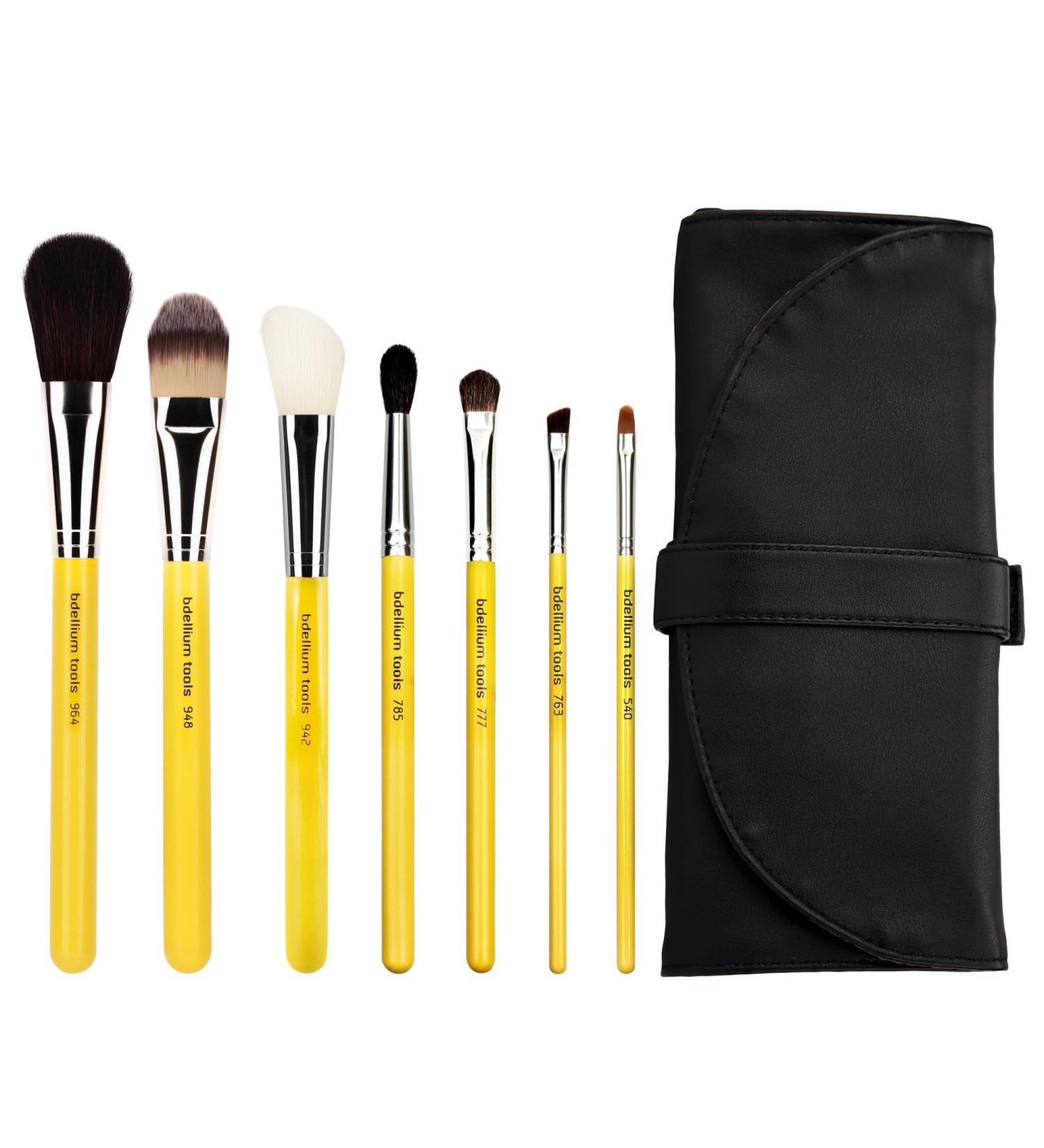 Bdellium Tools Professional Makeup Brush Studio Series - Basic 7pc Brush Set with Roll-Up Pouch | International Shipping Available - Buy Online on SooperMarket.com