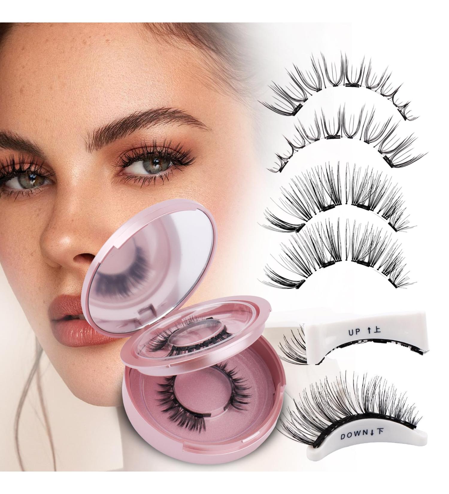Shop Wendy Lashes Magnetic Eyelashes with Applicator - No Glue Lightweight & Reusable Fluffy Lashes - 2 Pairs of Natural Styles - Buy Online on SooperMarket.com