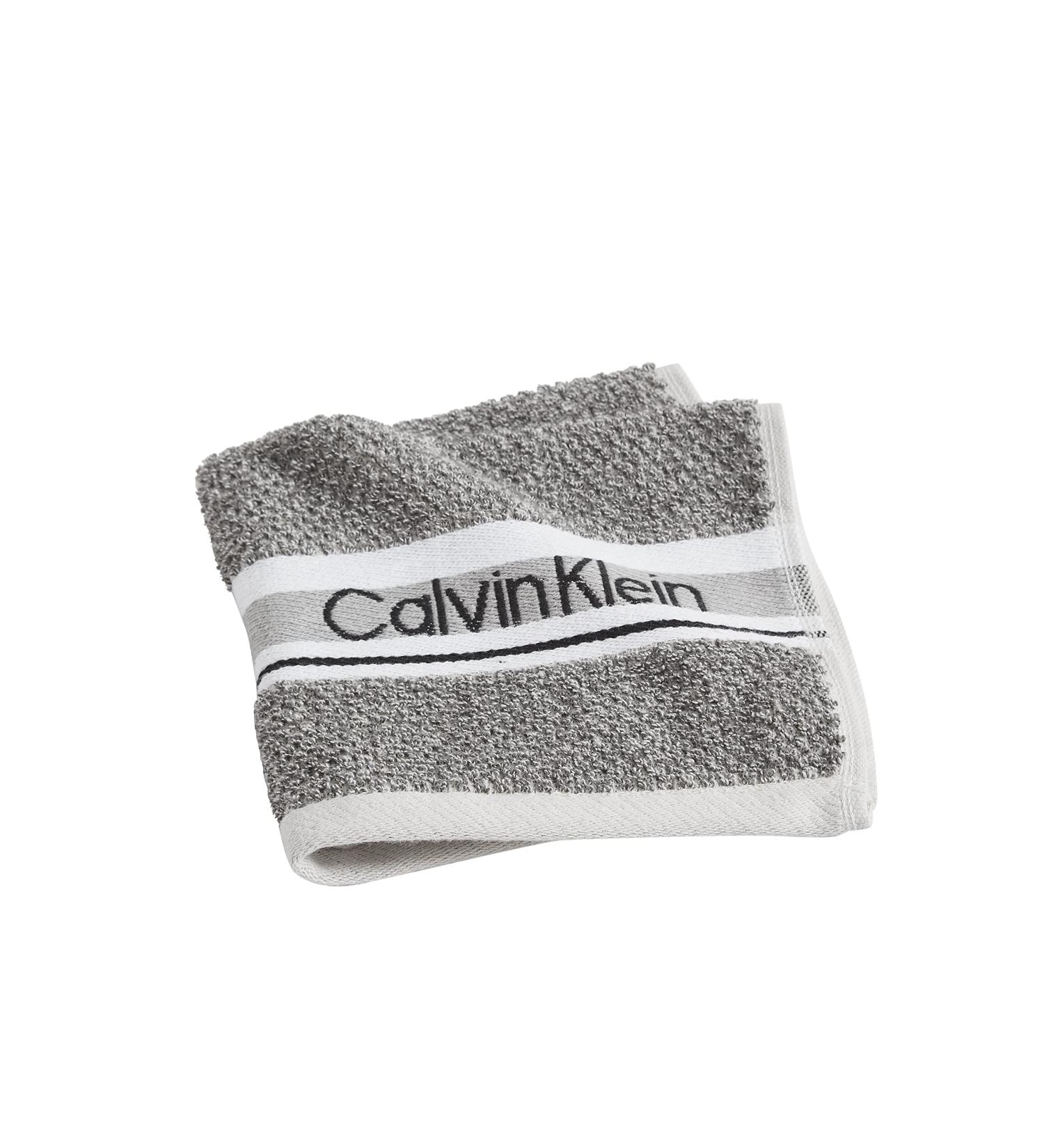 Calvin Klein Grindle Logo Band 1pc Terry Washcloth 13x13 - 100% Cotton 500 GSM (Light Grey) - Buy Online on SooperMarket.com