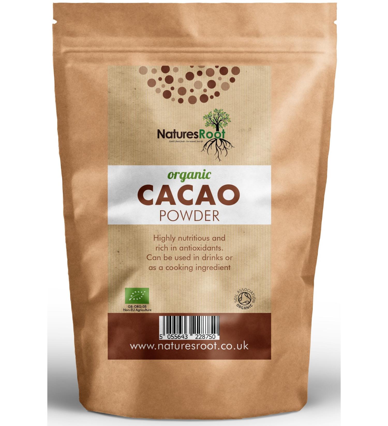 Nature's Root Organic Raw Cacao Powder - 250g (Pack of 1) - Premium Quality - Buy Online on SooperMarket.com