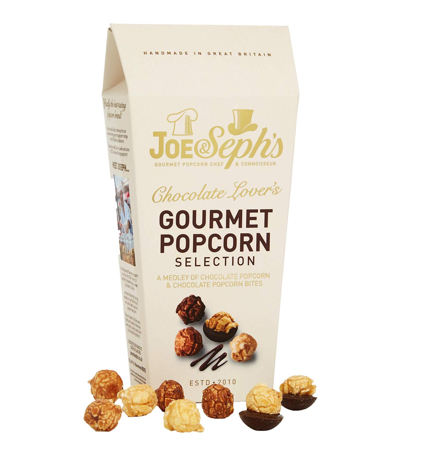 Joe & Seph's Chocolate Lovers Popcorn Selection - 105g Gourmet Snack Gift for Men & Women | Air-Popped Sweet Popcorn for Movie Night - Pack of 1 - Buy Online on SooperMarket.com