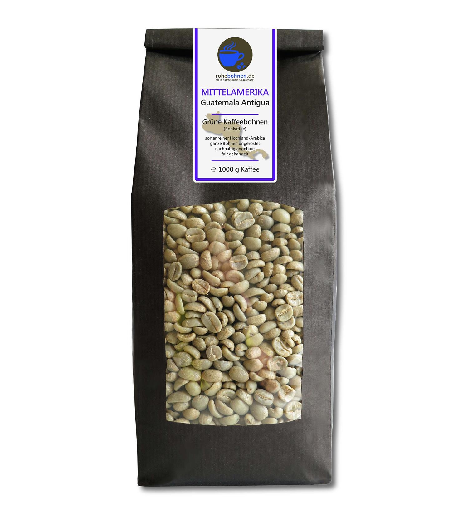 Green Coffee Beans Guatemala Antigua (Highland raw Coffee Beans 1000g) Cocoa 1000g