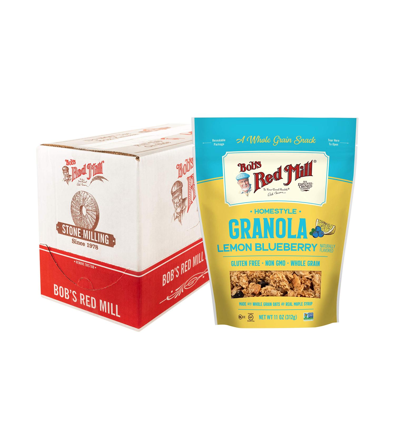 Bob's Red Mill Lemon Blueberry Granola 11oz (Pack of 6) | Homestyle Breakfast Cereal - Buy Online on SooperMarket.com