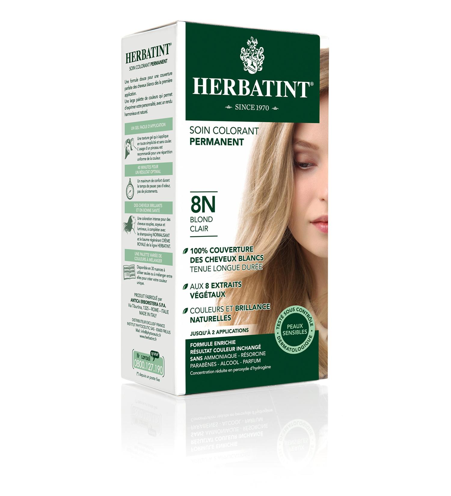 Herbatint Permanent Color Care 150ml - 8N Light Blonde - Buy Online on SooperMarket.com