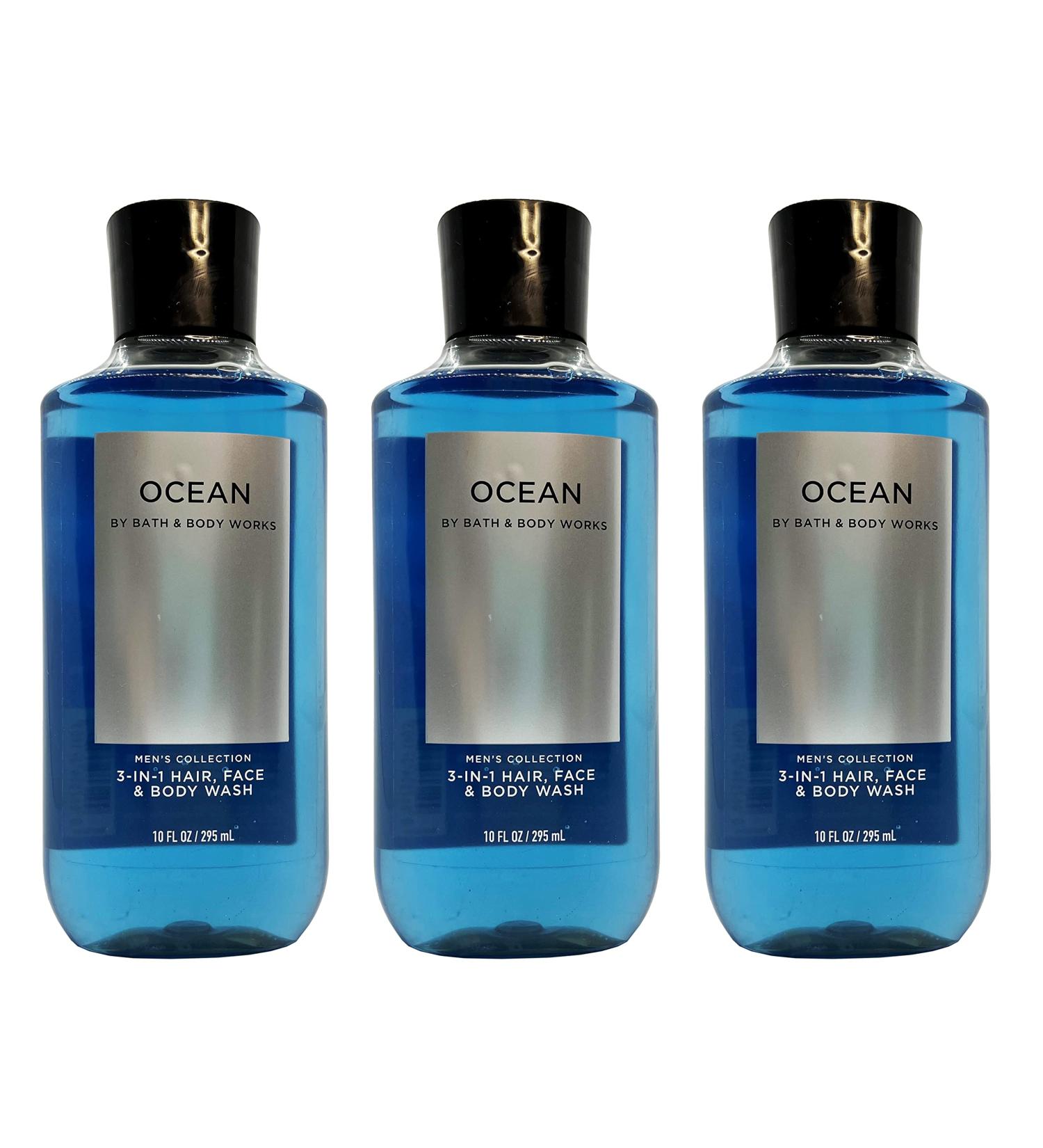 Bath and Body Works Ocean Signature Collection 2 in 1 Hair Shampoo Body Wash for Men 10 Fl Oz - Pack of 3 - Buy Online on SooperMarket.com