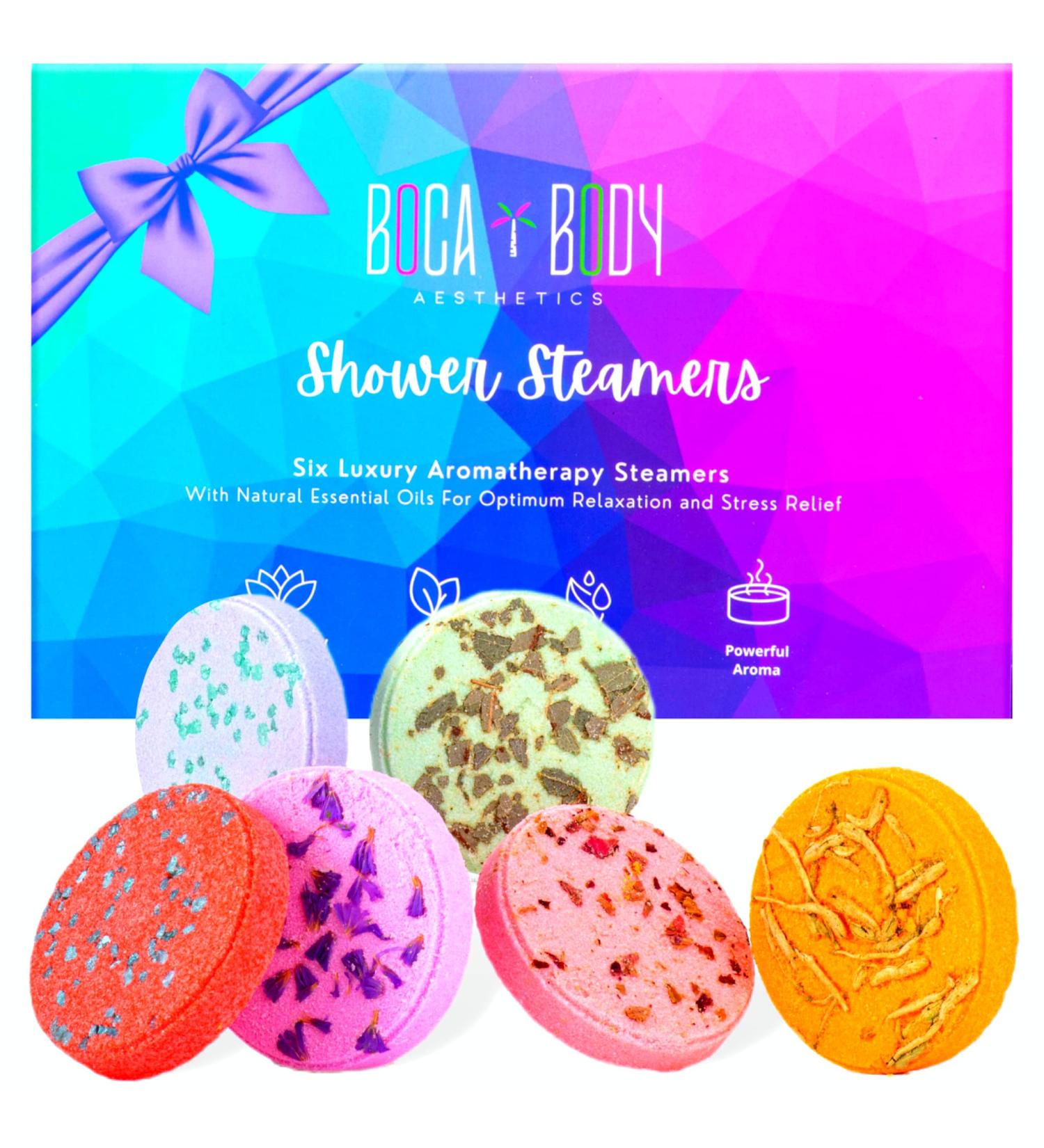Boca Body Aesthetics Luxury Aromatherapy Shower Steamers (Set of 6) - Therapeutic Shower Bombs for Self Care and Relaxation - Ideal Birthday Gifts for Men & Women - Buy Online on SooperMarket.com