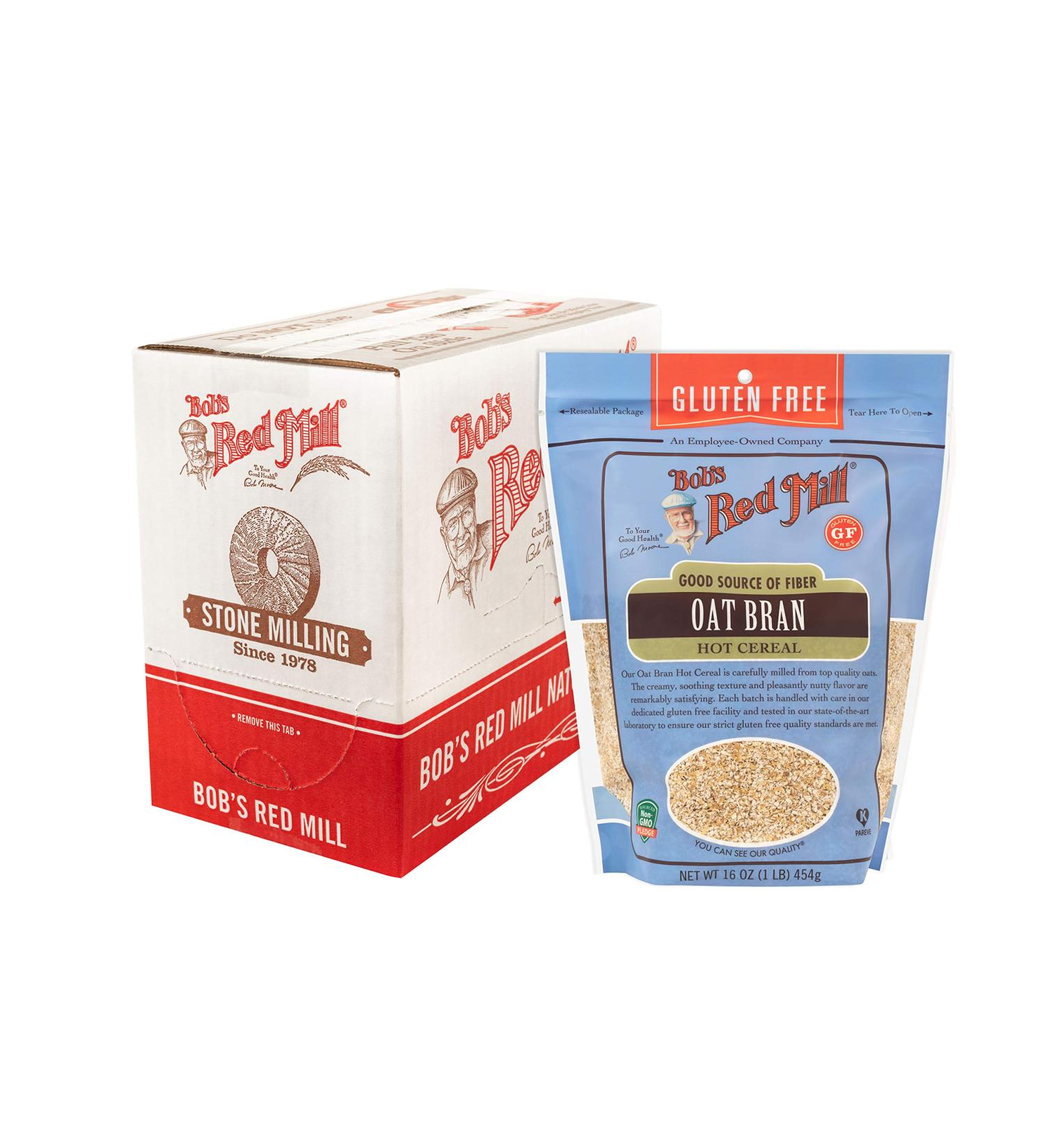 Bob's Red Mill Gluten Free Oat Bran Hot Cereal - 16 oz (454 g) | Healthy Breakfast Option - Buy Online on SooperMarket.com