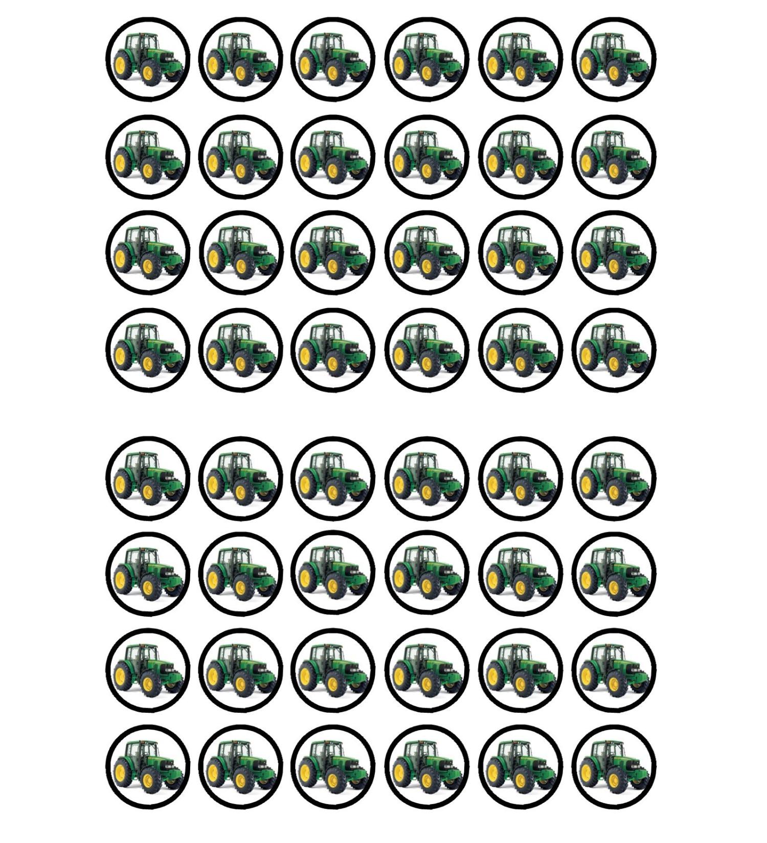 48 Tractor Farmer Edible PREMIUM THICKNESS SWEETENED VANILLA Wafer Rice Paper Mini Cupcake Toppers Cake Pops Cookies - Buy Online on SooperMarket.com