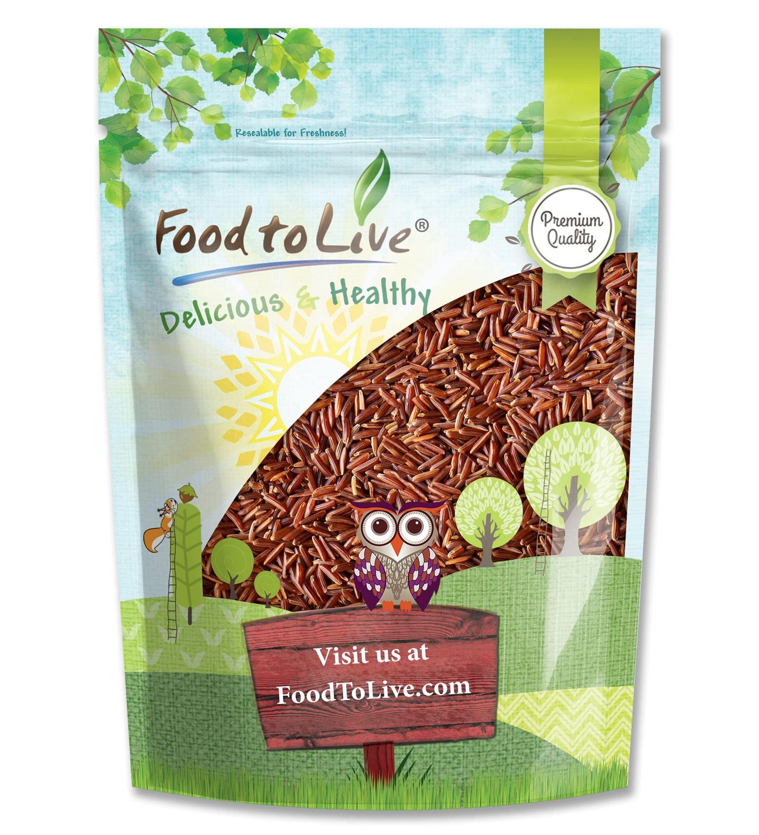 3 lbs Red Long-Grain Rice: Nutty Flavor, Non-Sticky, Vegan. Protein & Antioxidant-Rich for Pilafs, Salads & Stir-Fries - Buy Online on SooperMarket.com