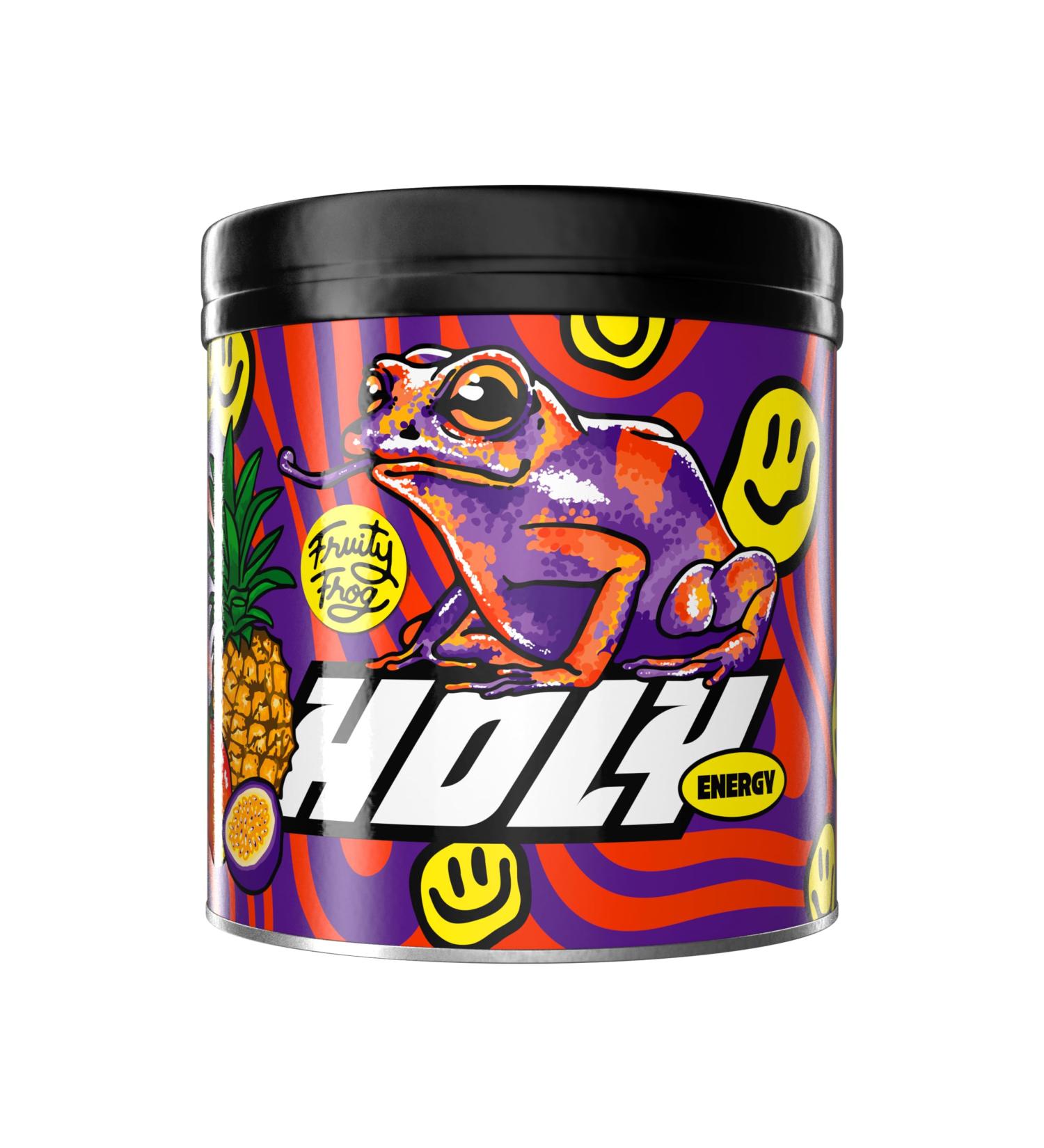 Buy Holy Energy Gaming Booster - Fruity Frog Powder | 50 Portions | Mango Maracuja & Pineapple | Focus Booster | Vegan | Natural Flavors - Buy Online on SooperMarket.com