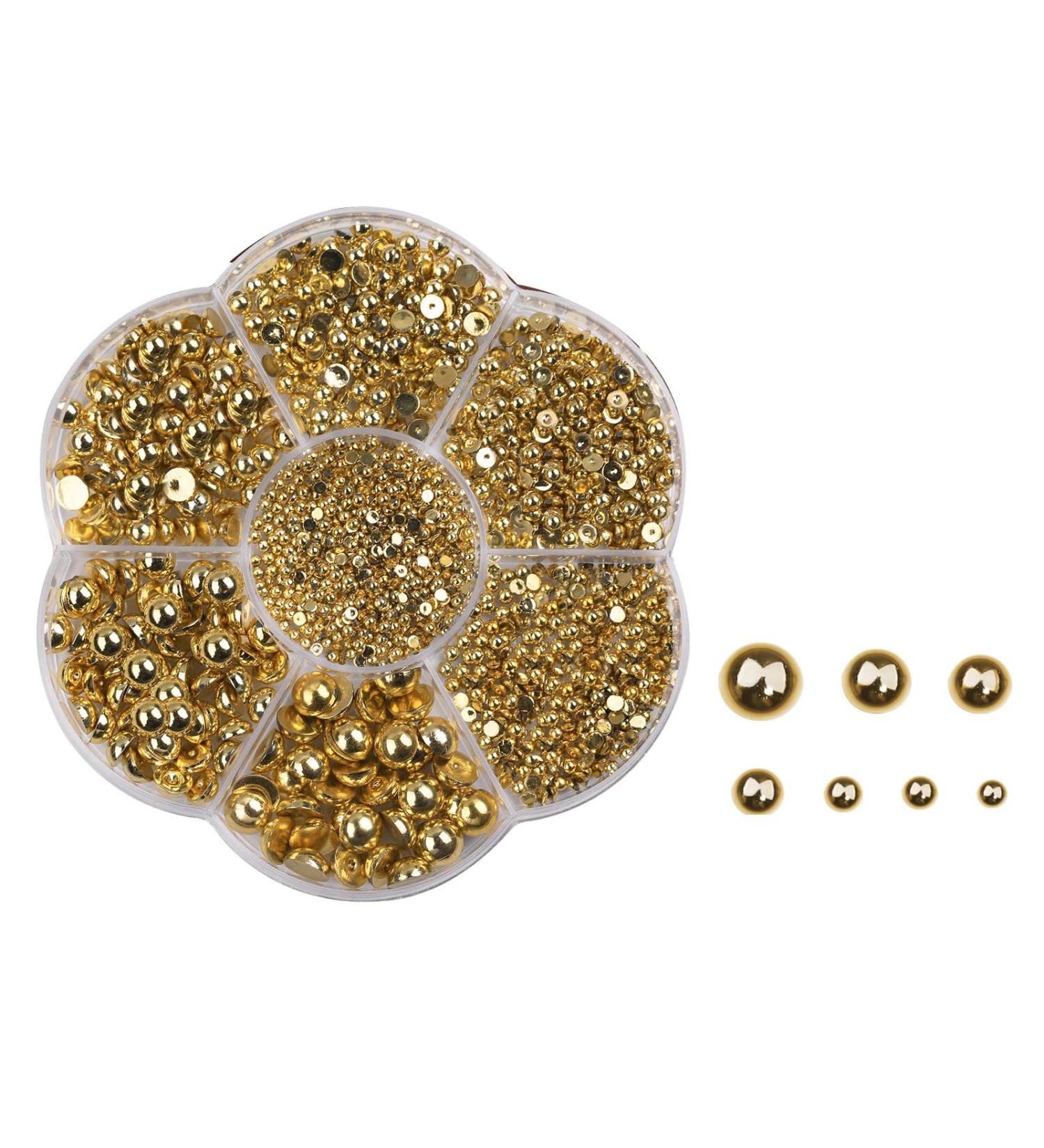 Fashion Half Beads Nail Art Decorations In Various Show Your Charm For Women And Girls Nail Art Accessories Multi-Color - Buy Online on SooperMarket.com