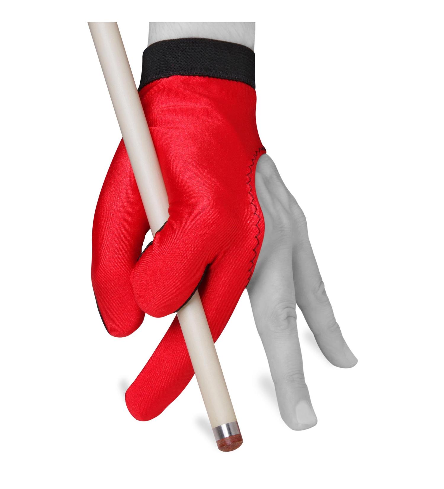 Fortuna Billiard Pool Cue Glove - Classic Two-Colored - Left Hand - Red/Black - Size Medium/Large - Buy Online on SooperMarket.com