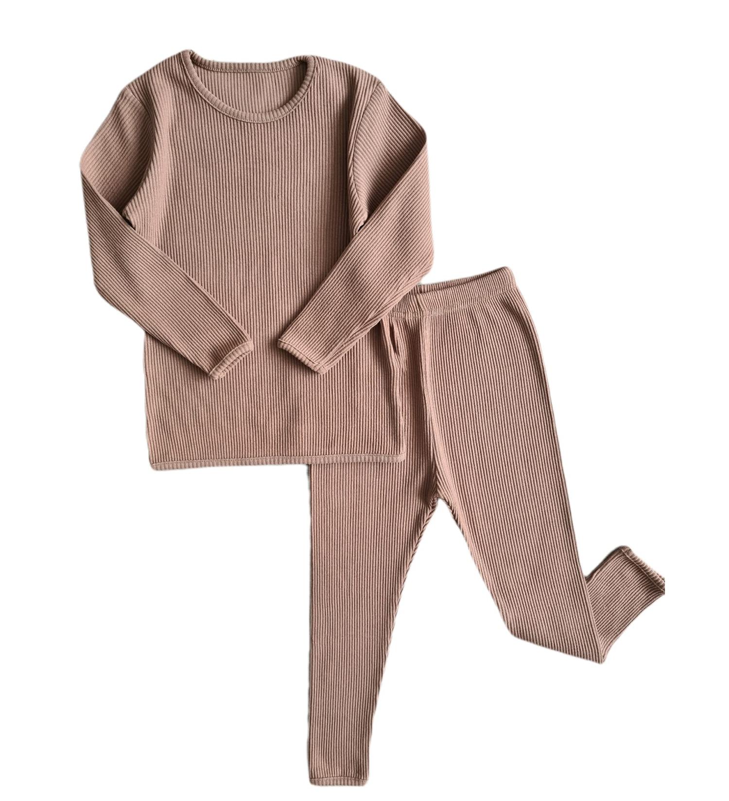 DreamBuy Ribbed Pyjama/Tracksuit/Loungewear in 20 Colors - Unisex Baby, Kids, Women, Men M Biscuit - Buy Online on SooperMarket.com