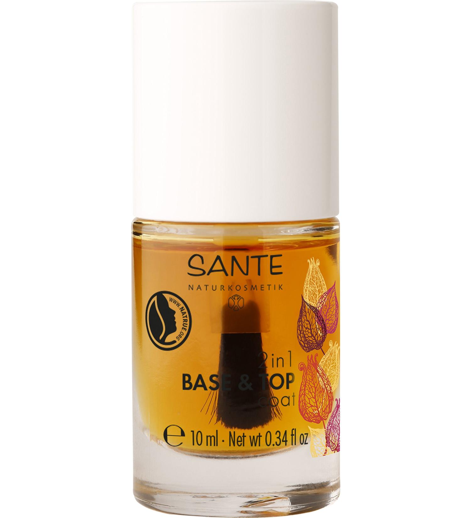 Sante Naturkosmetik 2in1 Base & Top Coat 10ml - Vegan, Organic Extracts - Buy Online on SooperMarket.com