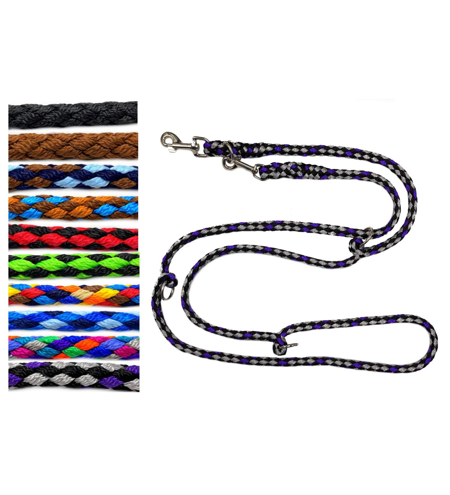 Large Adjustable Dog Exercise Line for Dogs Up to 80 kg - Durable 2.40m 2.80m 3.50m & 5m Options in Black/Silver/Purple - Buy Online on SooperMarket.com